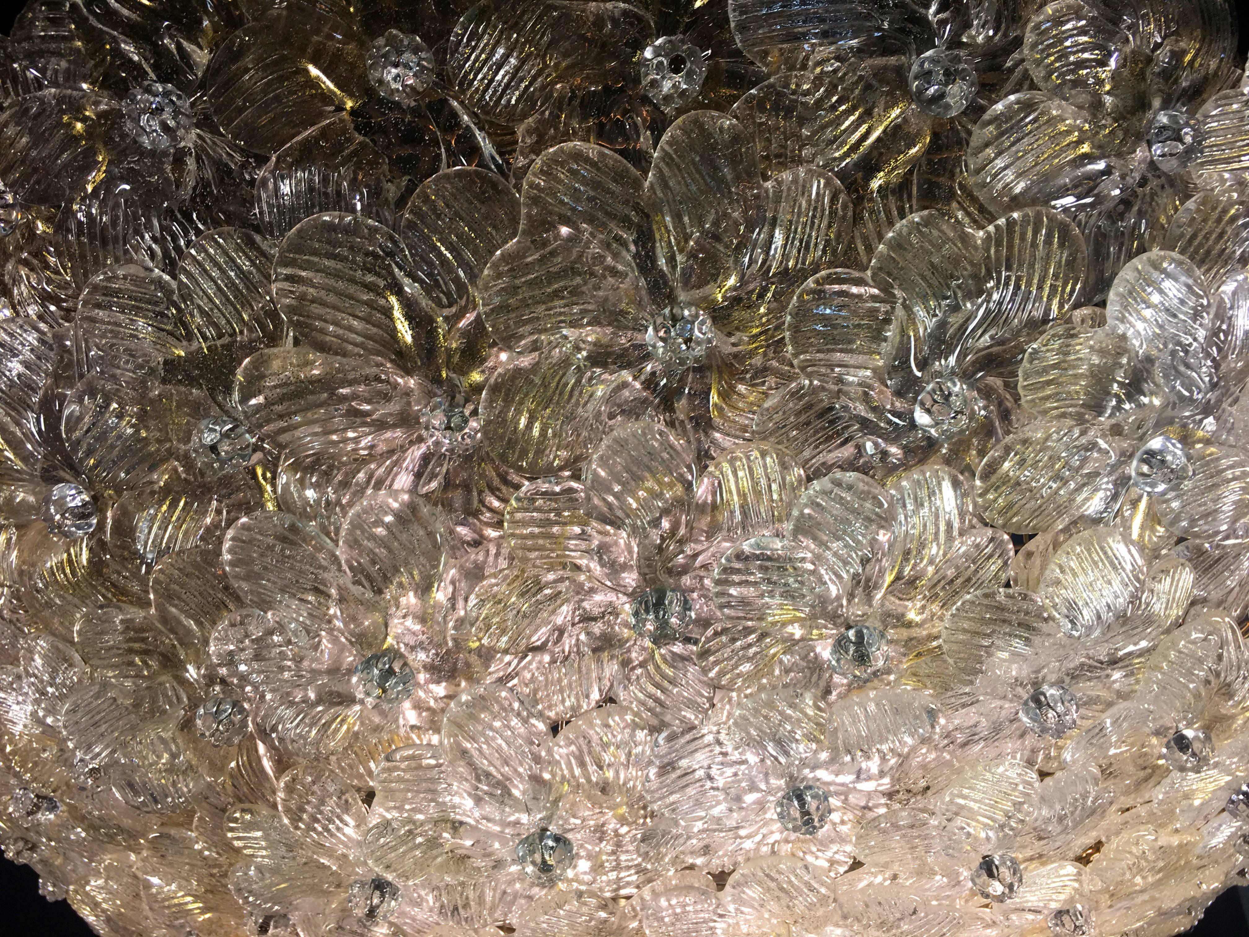 Lámpara de techo Flores de Barovier & Toso, Murano, años 1980 en venta 7