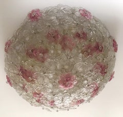 Ceiling Flowers Lamp by Barovier & Toso, Murano, 1980s