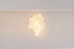 Contemporary White Ceiling Lamp 02, Oliver & Frederik, Knit and Steel, LED Light
