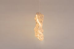 Contemporary White Ceiling Lamp 05, Oliver & Frederik, Knit and Steel, LED Light