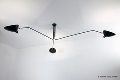 Ceiling Lamp 3 Rotating Arms by Serge Mouille