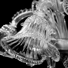 Artistic Ceiling Lamp 6 arms Crystal Murano Glass by Multiforme