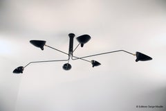 Ceiling Lamp 6 Rotating Arms by Serge Mouille