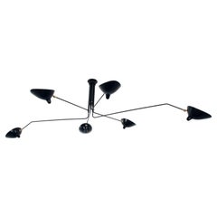 Ceiling Lamp 6 Rotating Arms by Serge Mouille