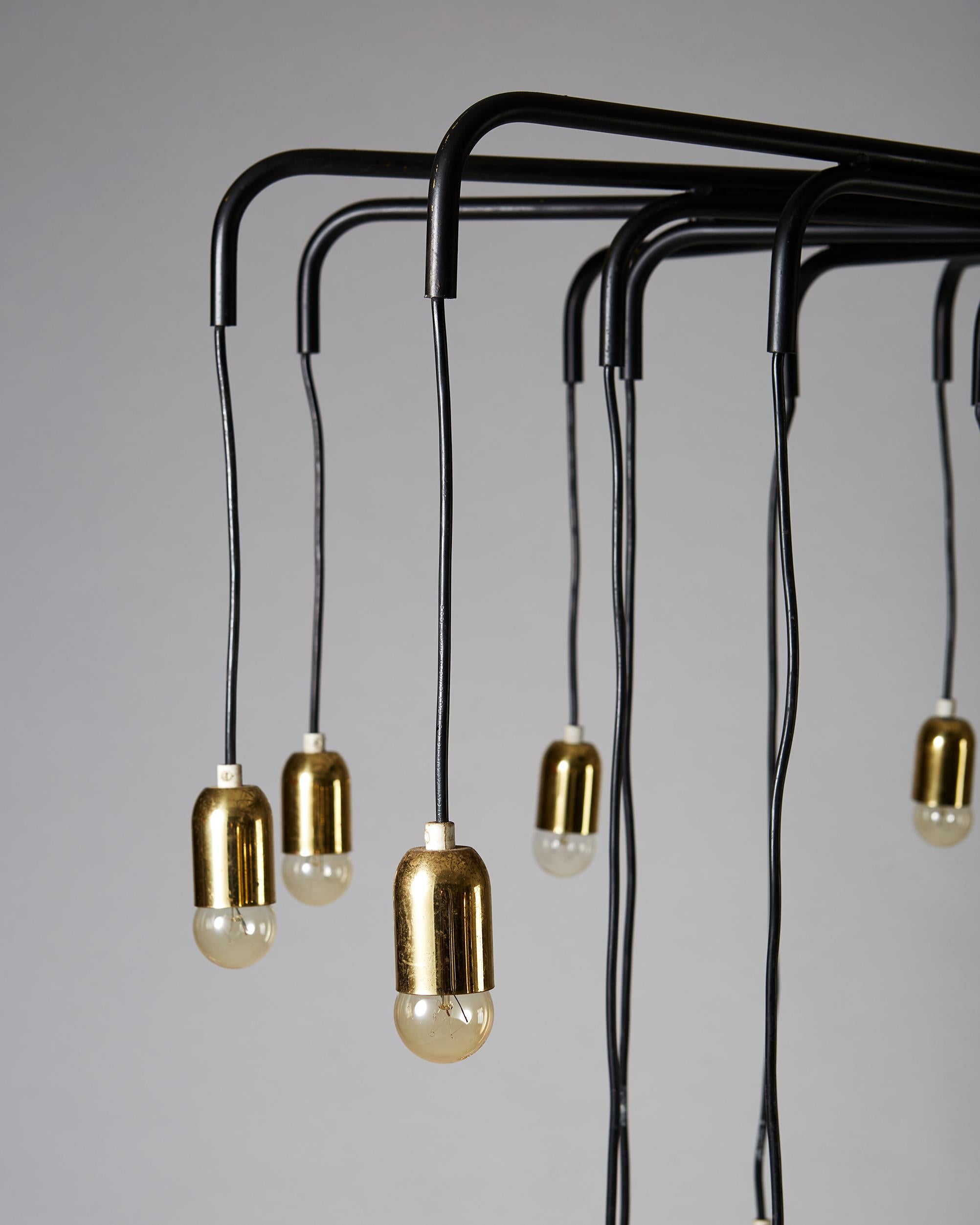 Mid-20th Century Ceiling Lamp, Anonymous, Sweden, 1950s