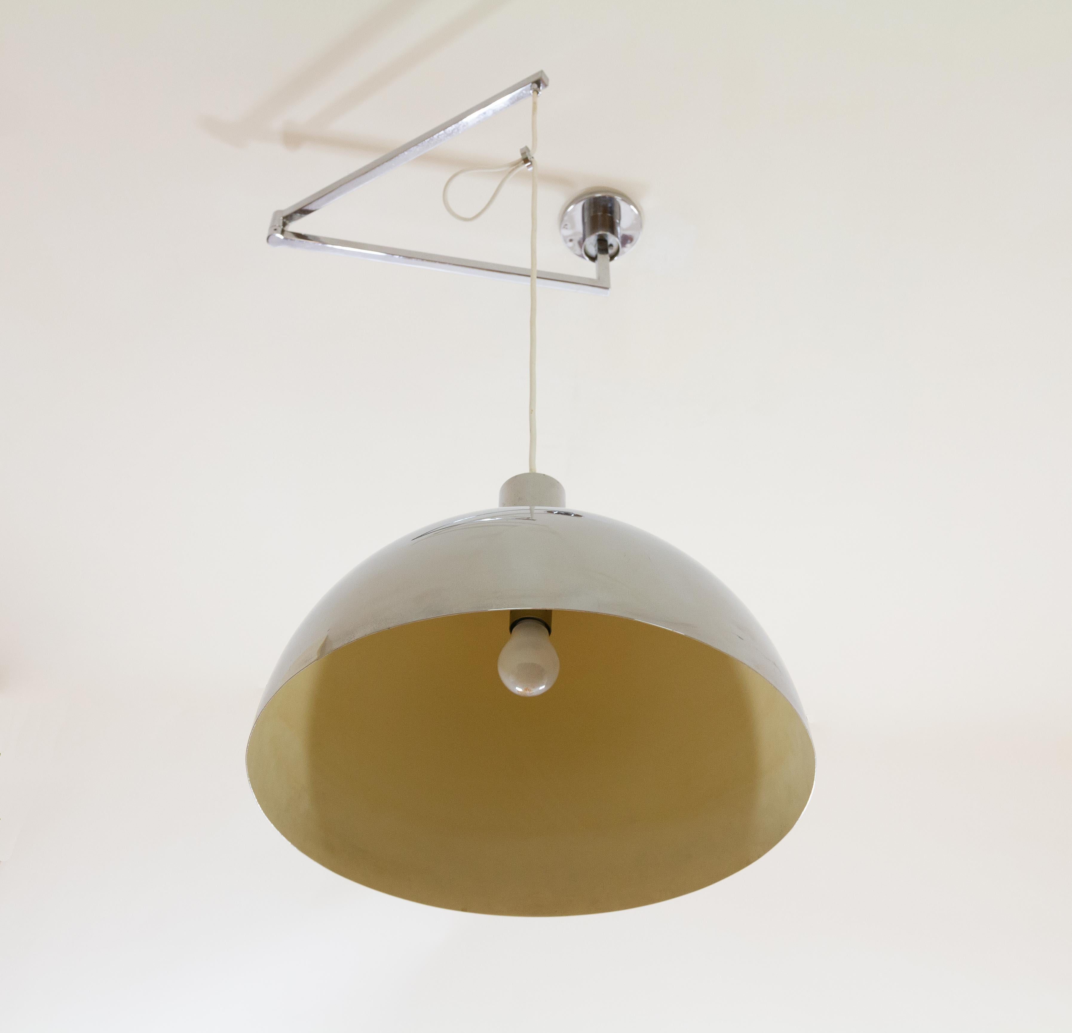 Metal Ceiling Lamp AS41Z by Franco Albini, Franca Helg & Antonio Piva for Sirrah, 1970 For Sale