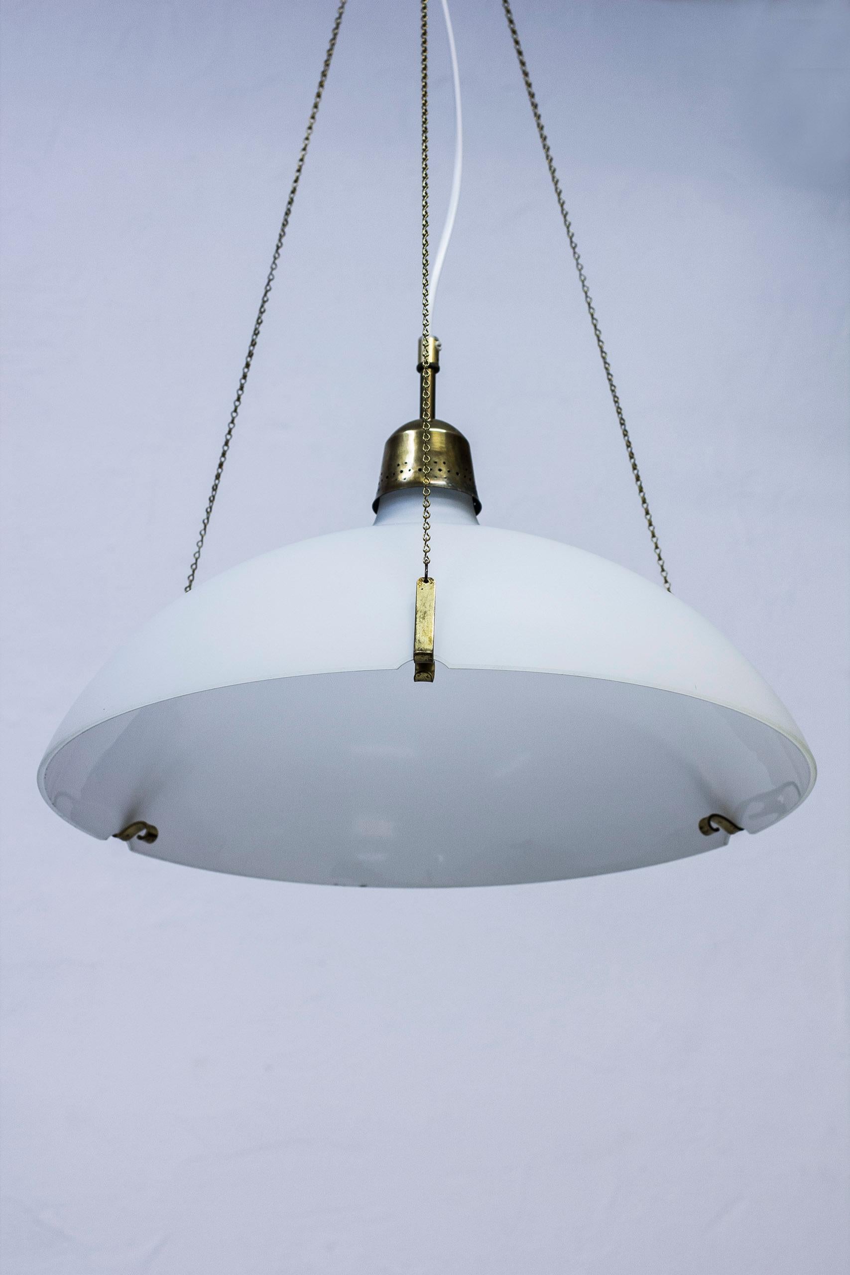 Scandinavian Modern Ceiling Lamp Attributed to Bertil Brisborg, Nordiska Kompaniet, 1950s