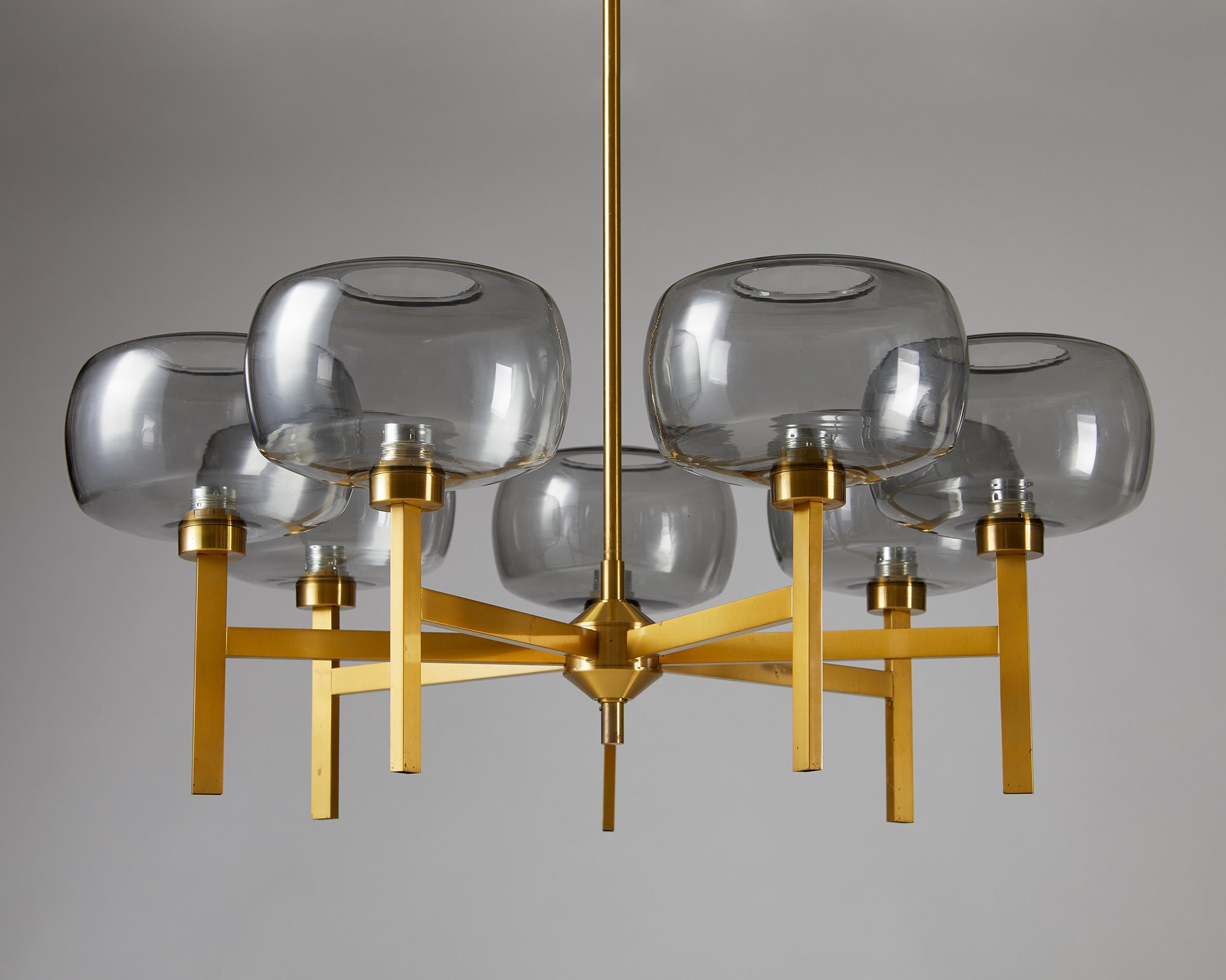 Mid-Century Modern Ceiling Lamp Attributed to Hans Agne-Jakobsson, Sweden, 1960's