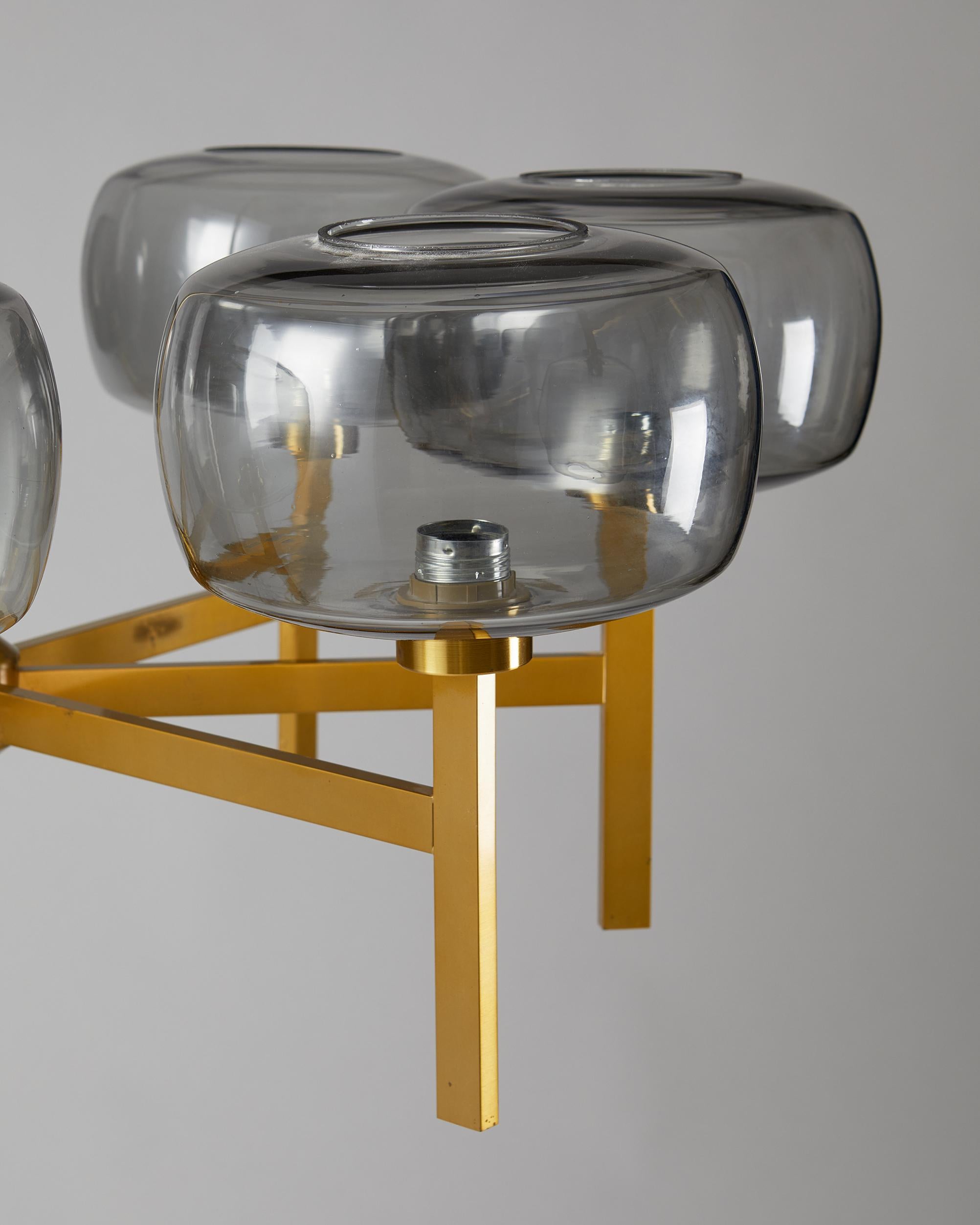 Swedish Ceiling Lamp Attributed to Hans Agne-Jakobsson, Sweden, 1960's