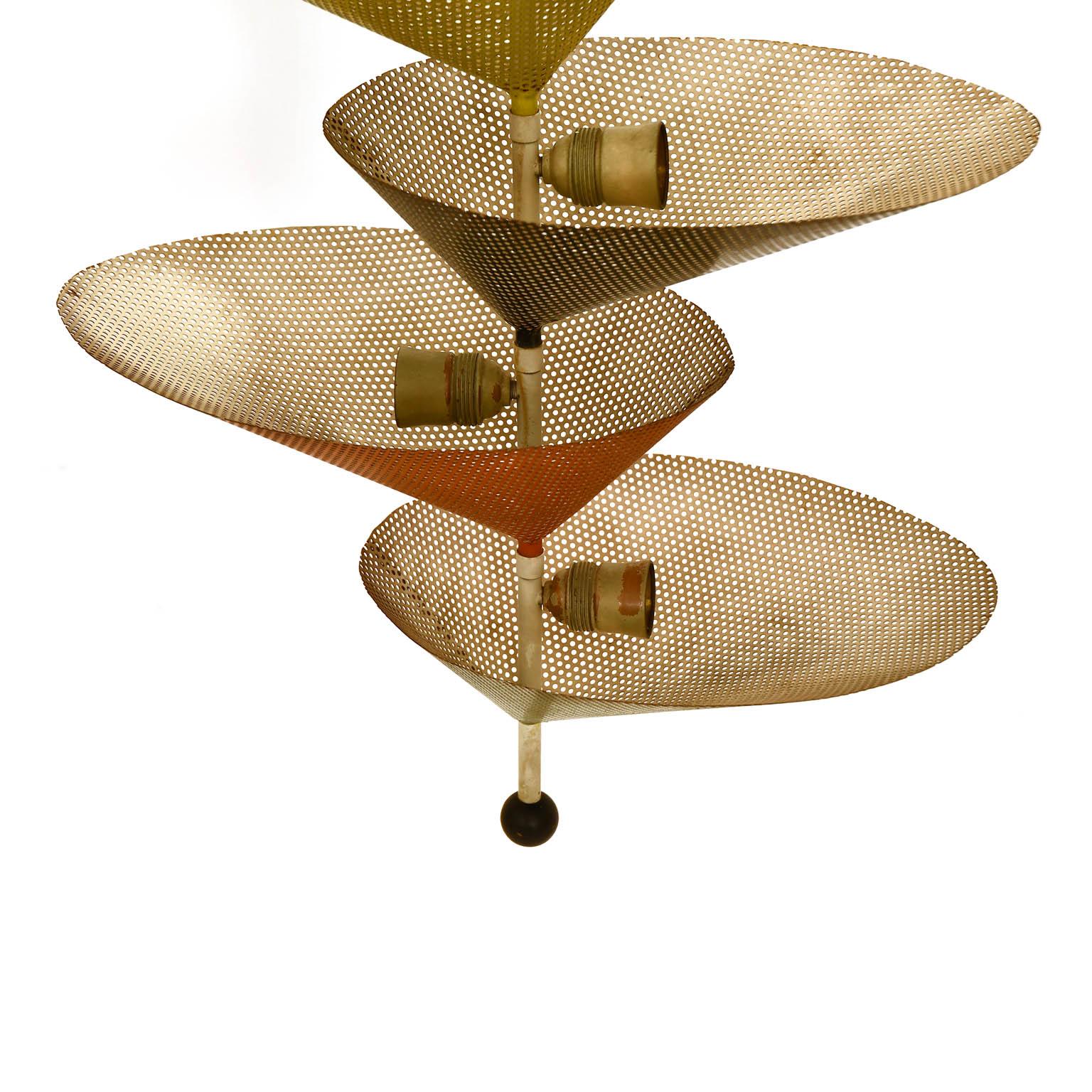 Ceiling Lamp Attributed to Mathieu Matégot, Atelier Matégot, France, 1950s  For Sale 2