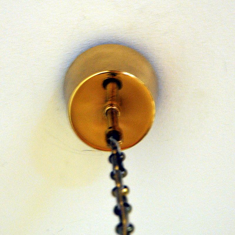 Brass Ceiling Lamp Bubblan by Carl Fagerlund for Orrefors, Sweden 1960s