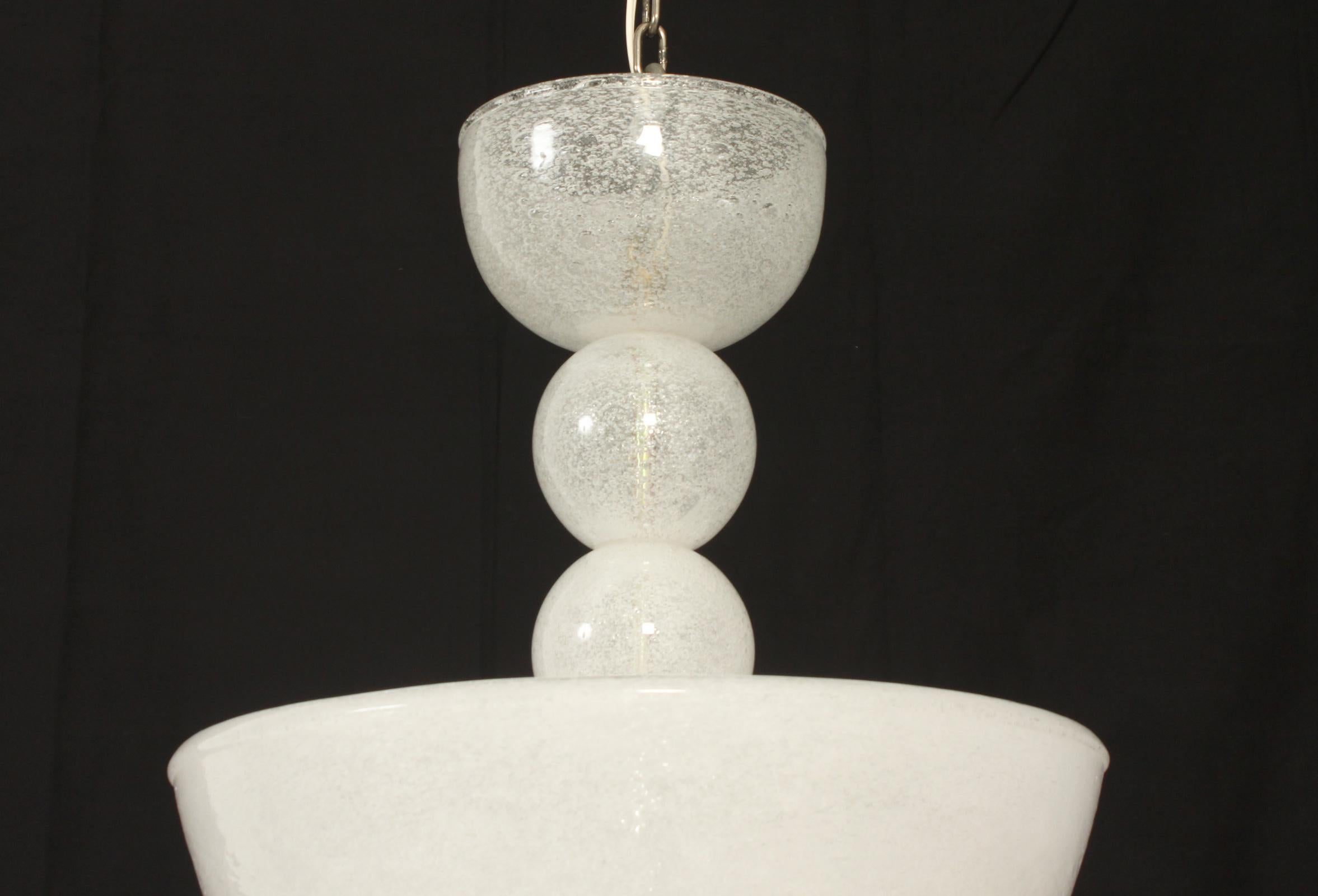 Lámpara de techo de Barovier & Toso en vidrio Pulegoso de Murano, Italia, años 40 Italiano en venta