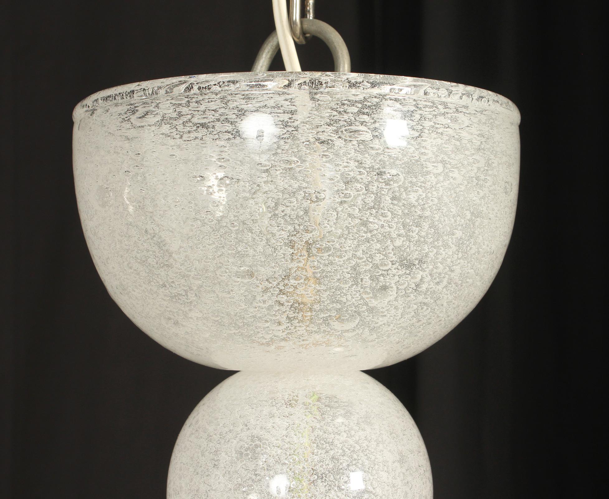 Lámpara de techo de Barovier & Toso en vidrio Pulegoso de Murano, Italia, años 40 en Bueno estado para la venta en Barcelona, ES