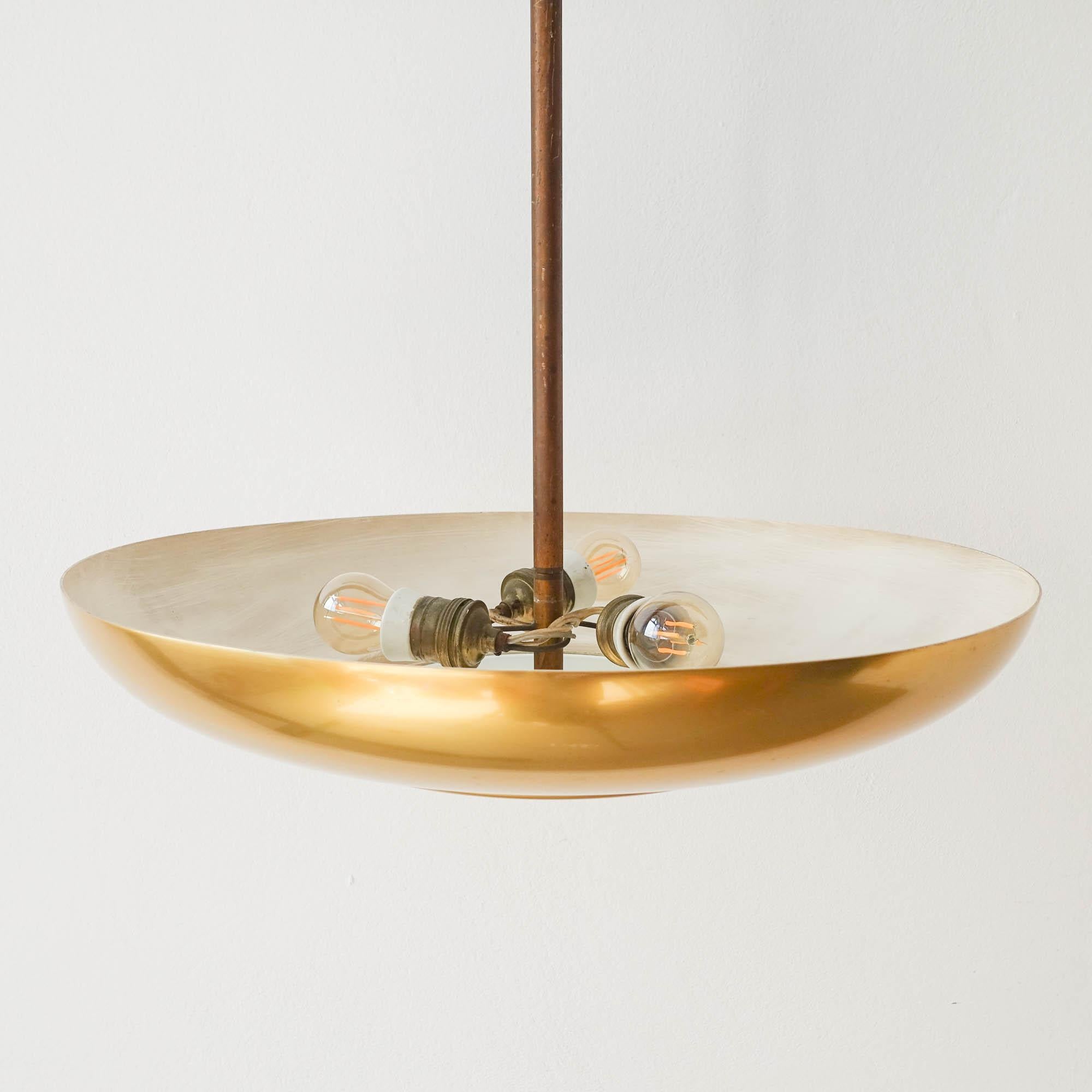 Brass Ceiling Lamp by Christian Dell for Kaiser Idell, 1930's
