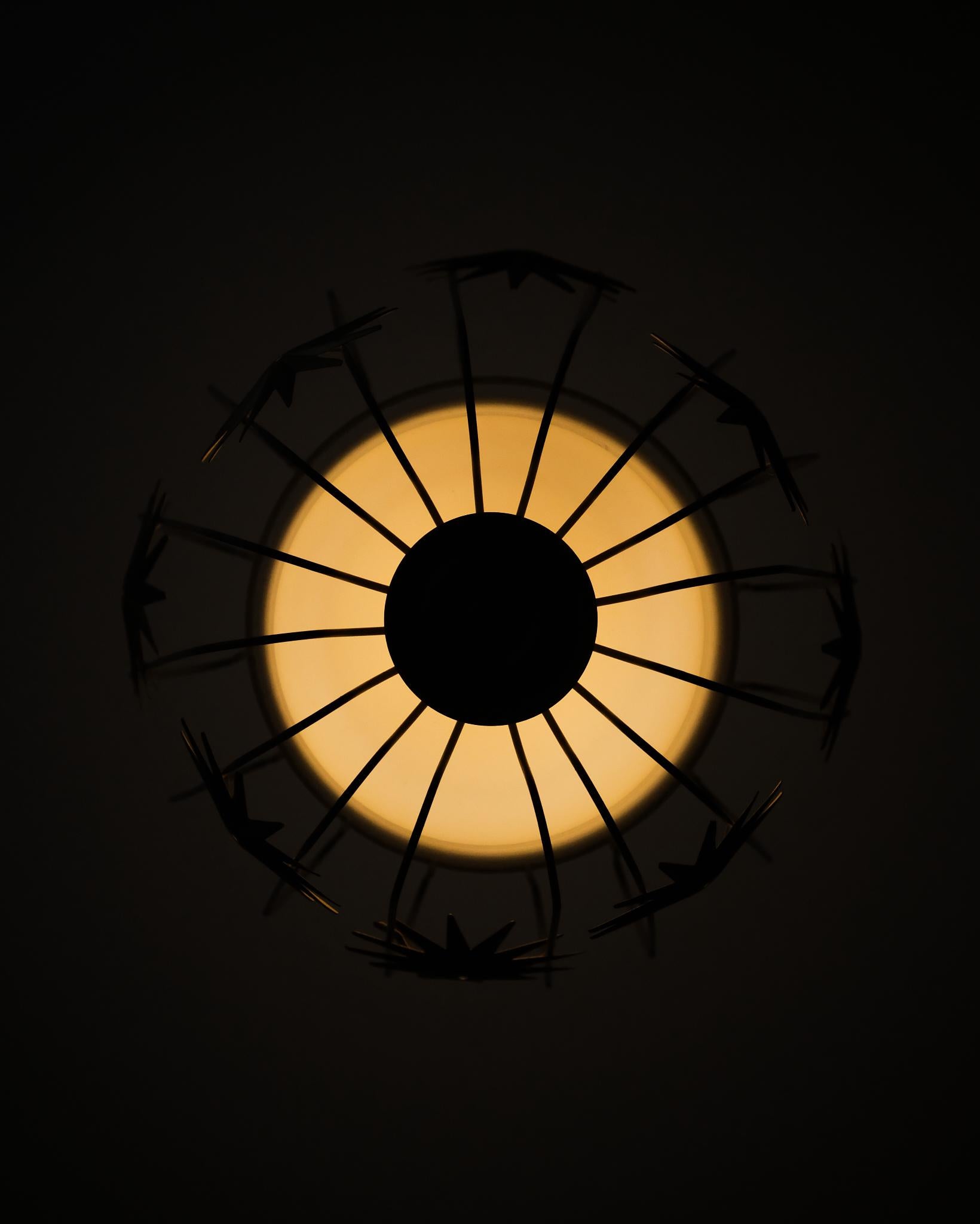 Svedese Lampada da soffitto di Elektriska AB Chr. Bergh & Co (ASEA), Svezia, anni '40 in vendita