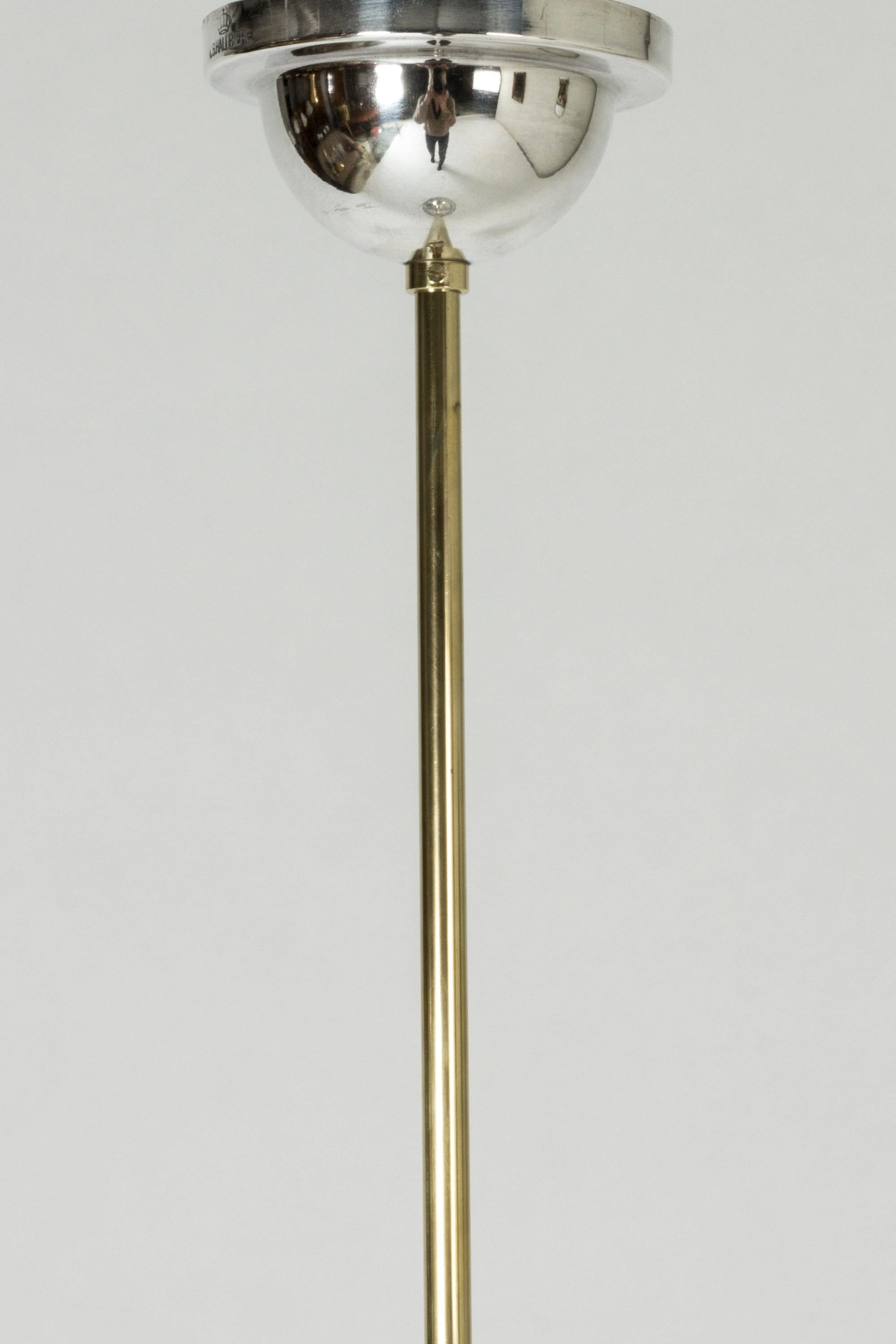 Metal Ceiling Lamp by Elis Bergh for C.G. Hallberg, Sweden, 1920s