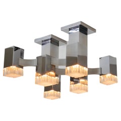 Ceiling Lamp by Gaetano SCIOLARI (8 lights), 1970s