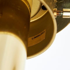 Ceiling lights by Glashütte Limburg Brass and glass Germany 1970s Labelled