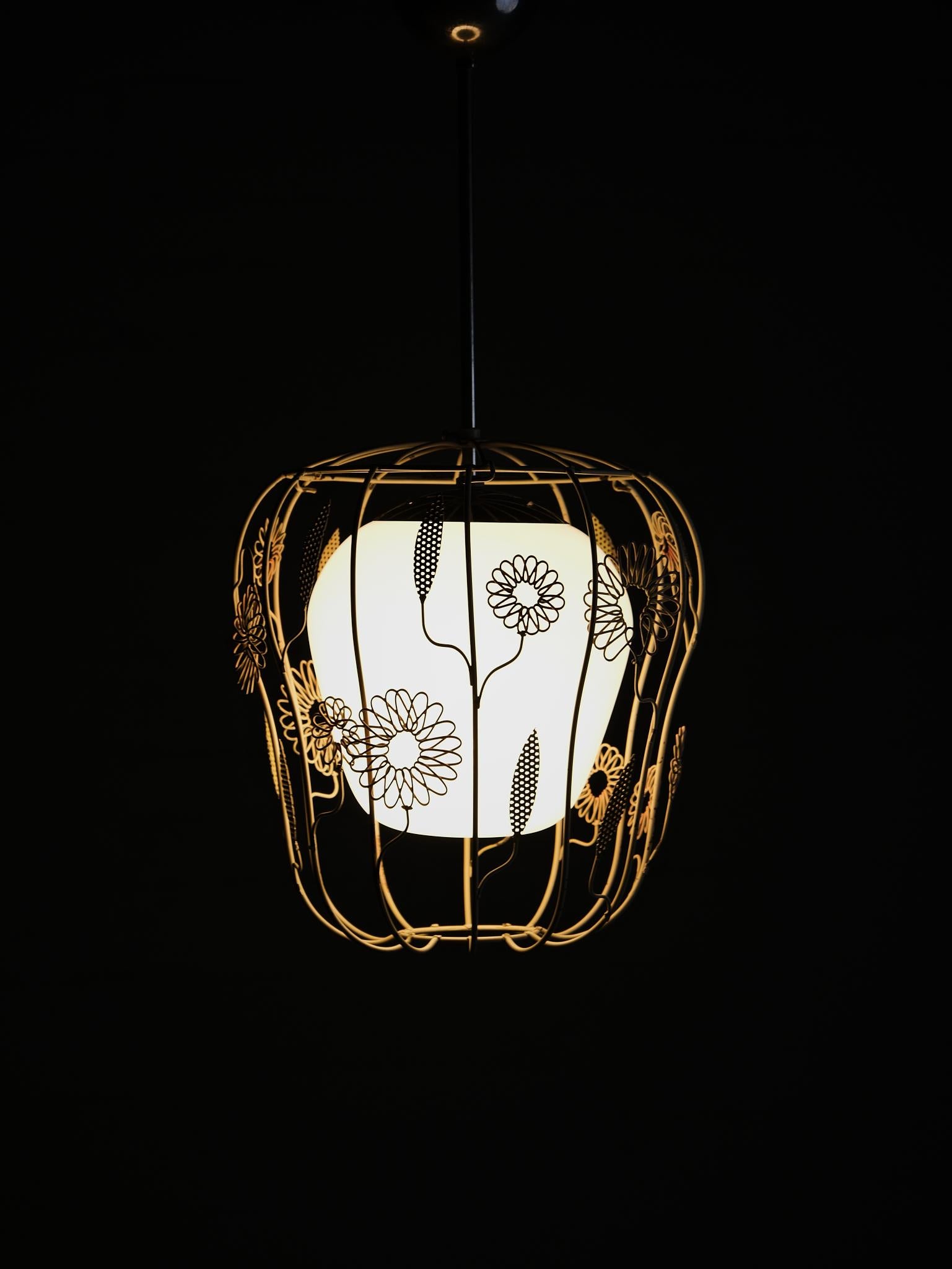 Ceiling lamp by Gunnar Eklöf for Corona belysningskultur, Sweden, 1940s 3