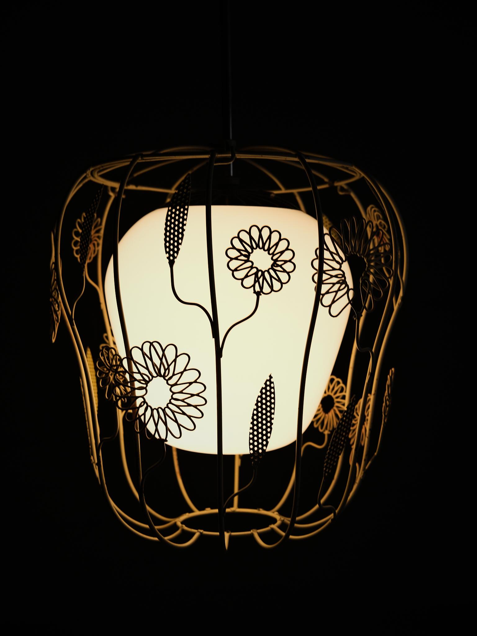 Ceiling lamp by Gunnar Eklöf for Corona belysningskultur, Sweden, 1940s 5