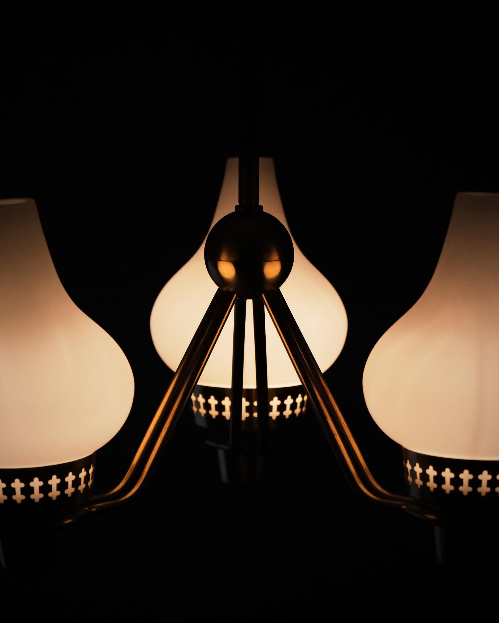 Scandinavo moderno Lampada da soffitto di Hans Bergström per ASEA, Svezia, anni '50 in vendita