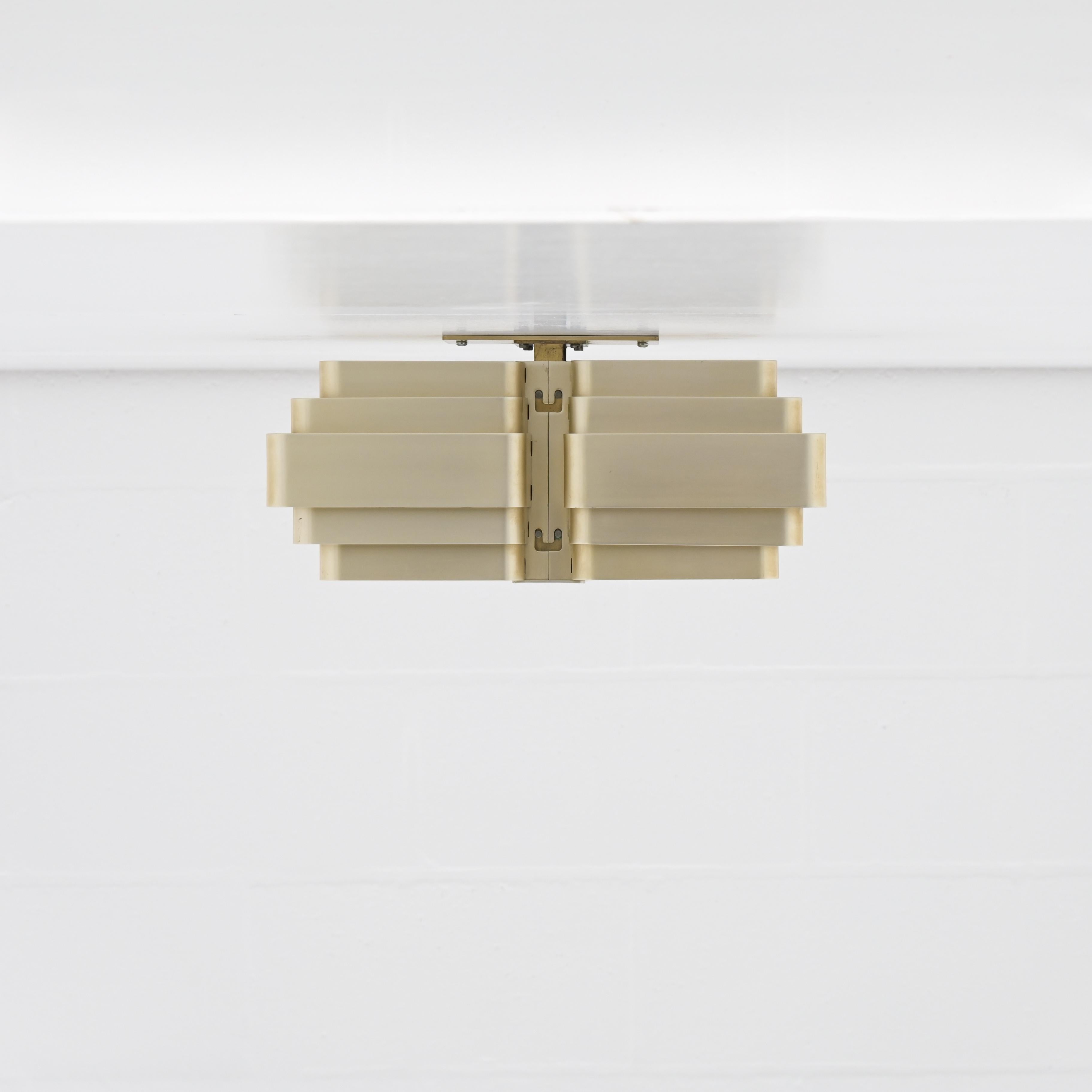 Anodized Ceiling Lamp by Jules Wabbes For Sale