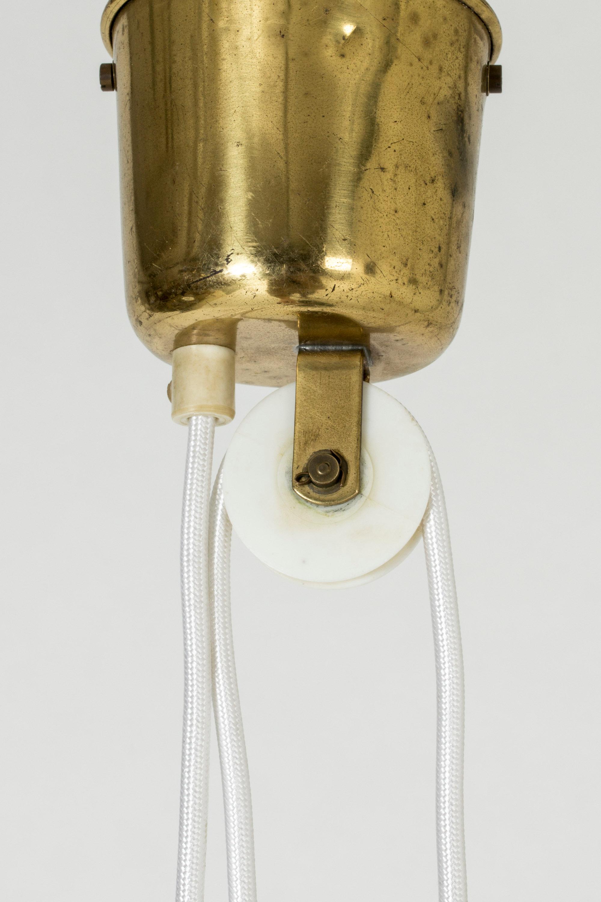 Brass Ceiling Lamp by Lisa Johansson-Pape for Orno, Finland, 1950s