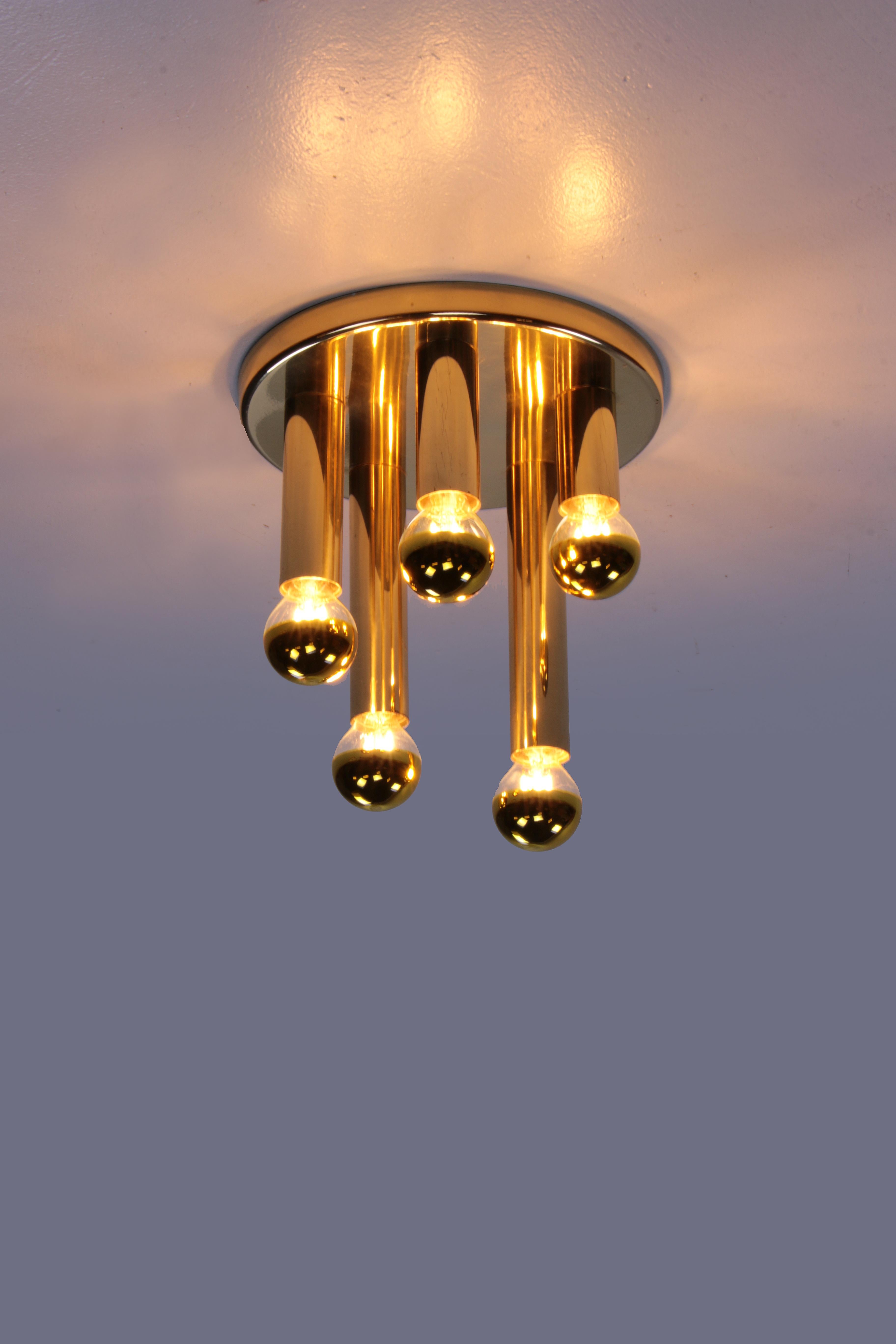 Belgian Ceiling lamp by Sciolari made by Boulanger, 1970 Belgium For Sale