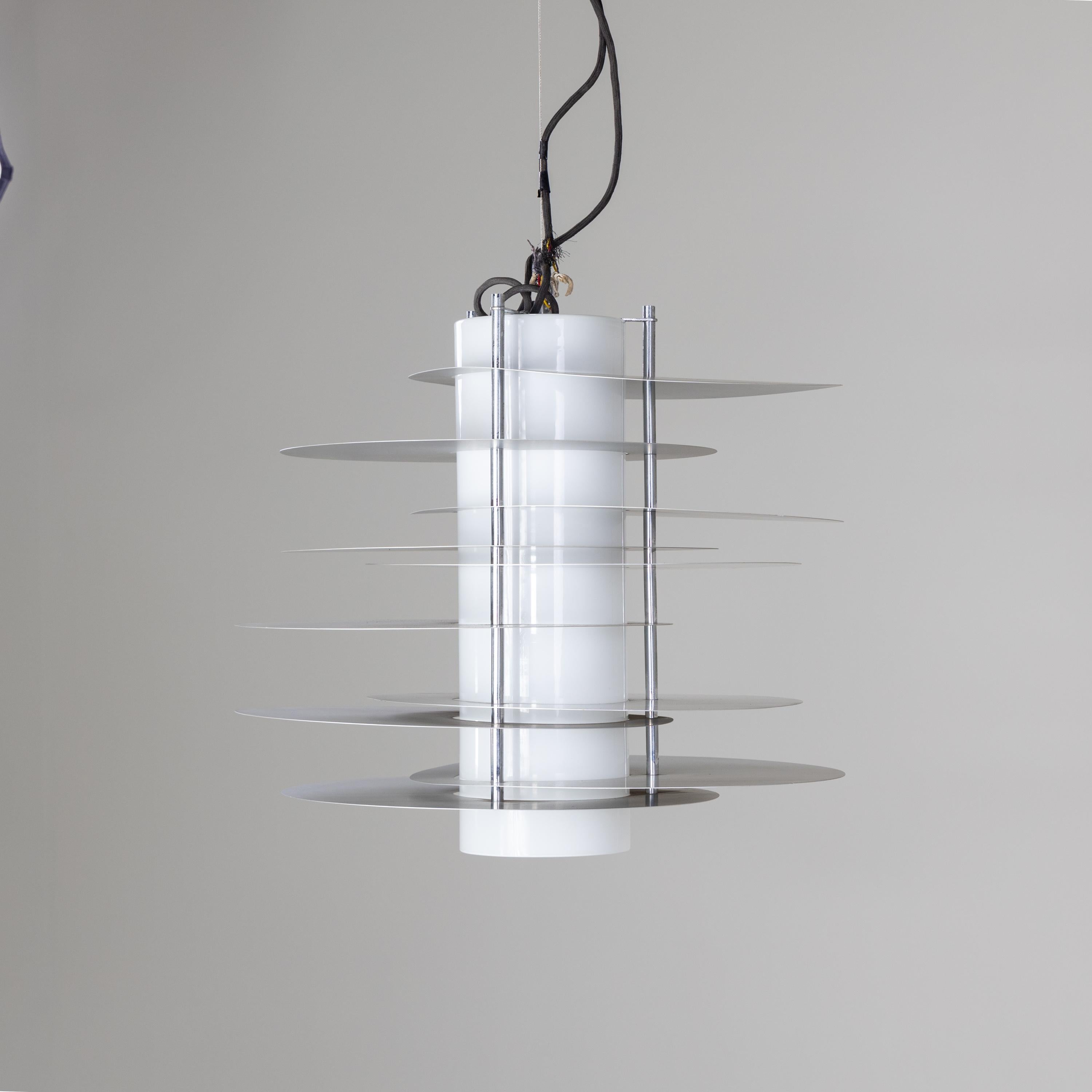 Metal Ceiling Lamp by Selenova, Italy 1970s For Sale