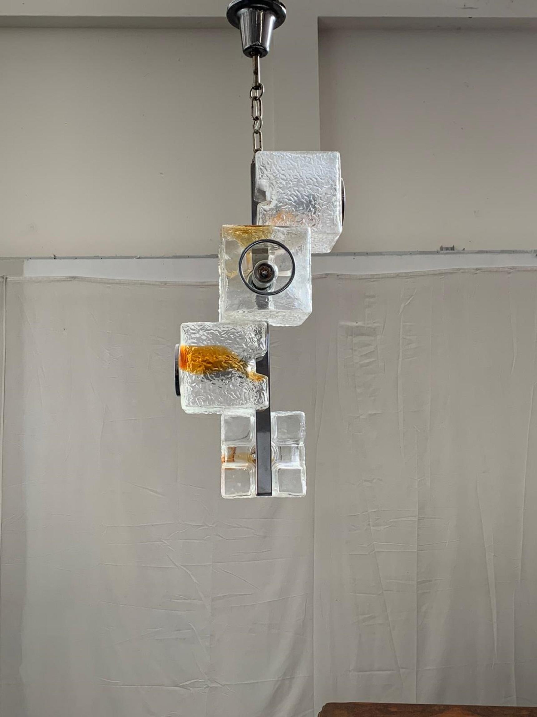 Italian Ceiling Lamp by Toni Zuccheri for VeArt, 1970s For Sale