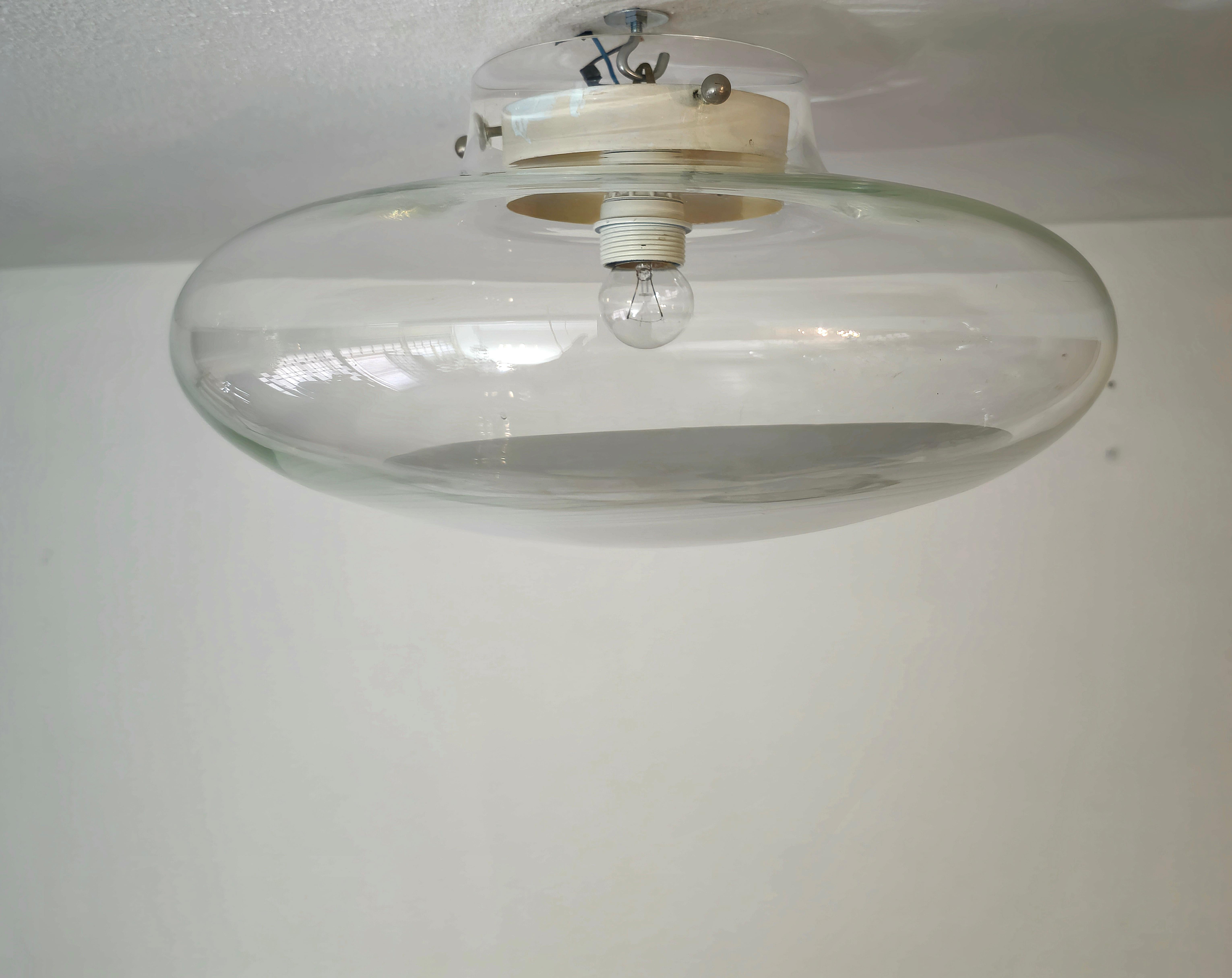 Ceiling Lamp Carlo Nason for Mazzega Murano Glass Midcentury Italian Design 1970 For Sale 3