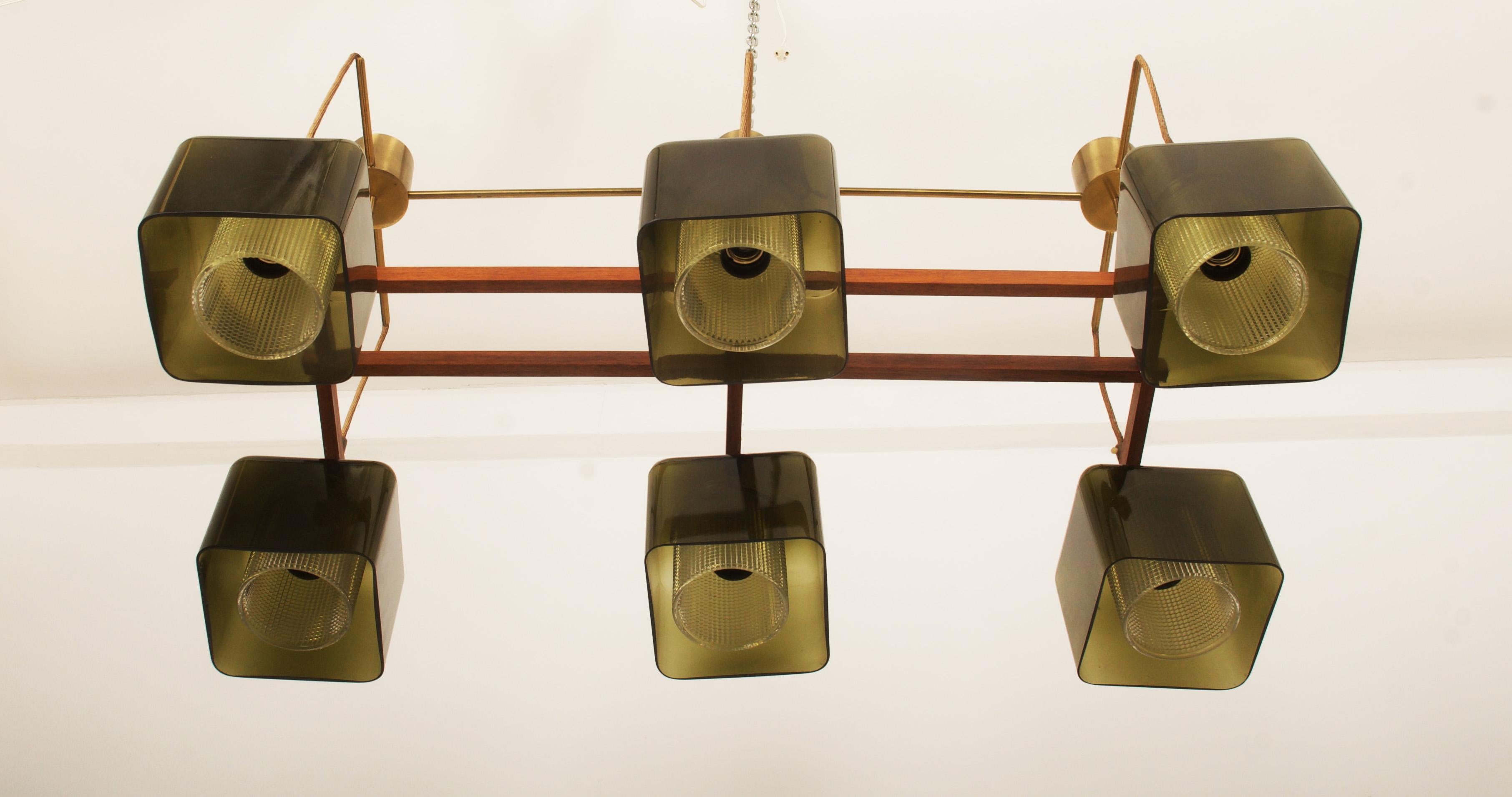 Lampadario a soffitto con Greene & Greene di Carl Fagerlund per Orrefors in vendita 2