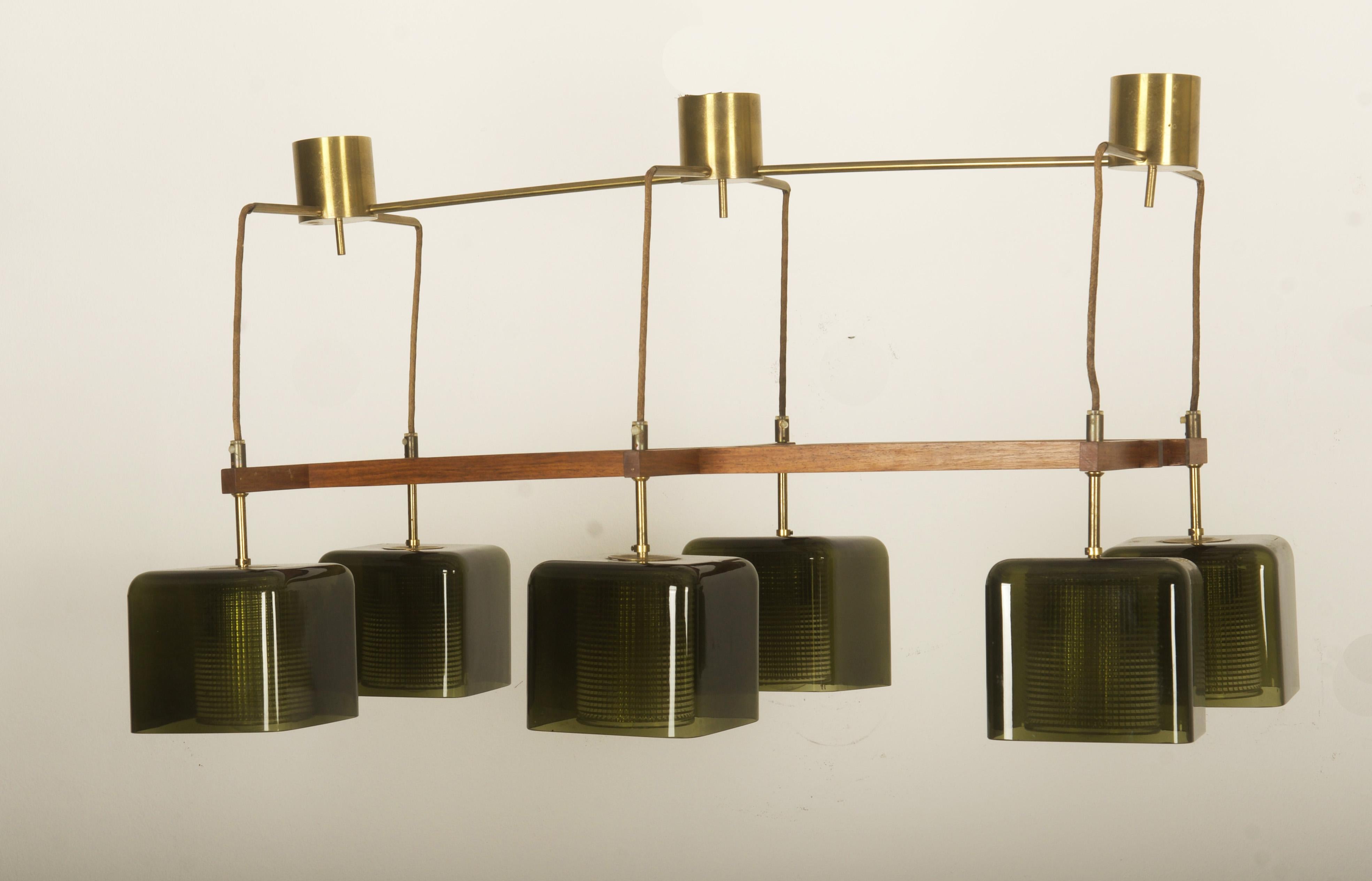 Scandinavo moderno Lampadario a soffitto con Greene & Greene di Carl Fagerlund per Orrefors in vendita