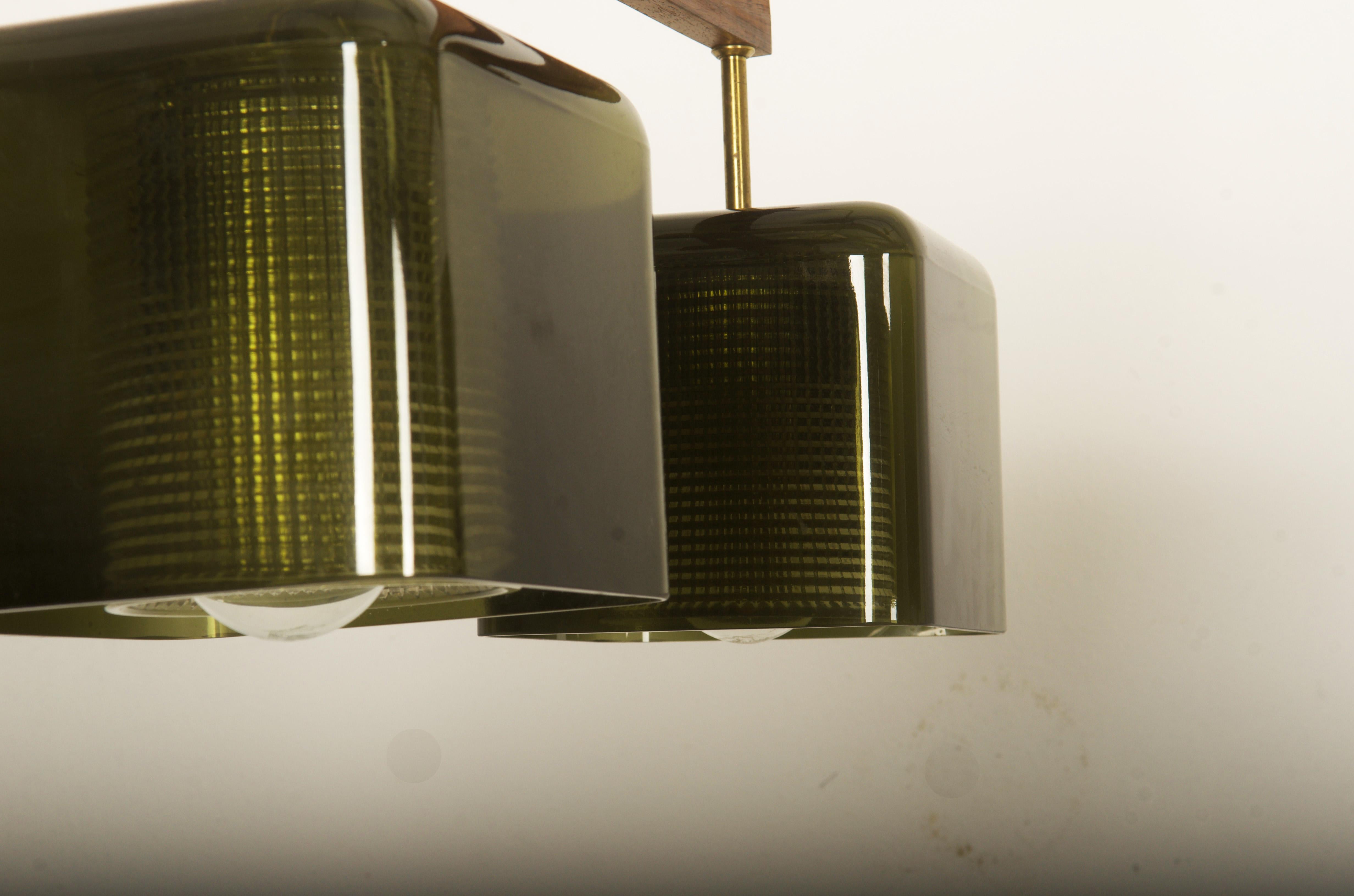 Svedese Lampadario a soffitto con Greene & Greene di Carl Fagerlund per Orrefors in vendita
