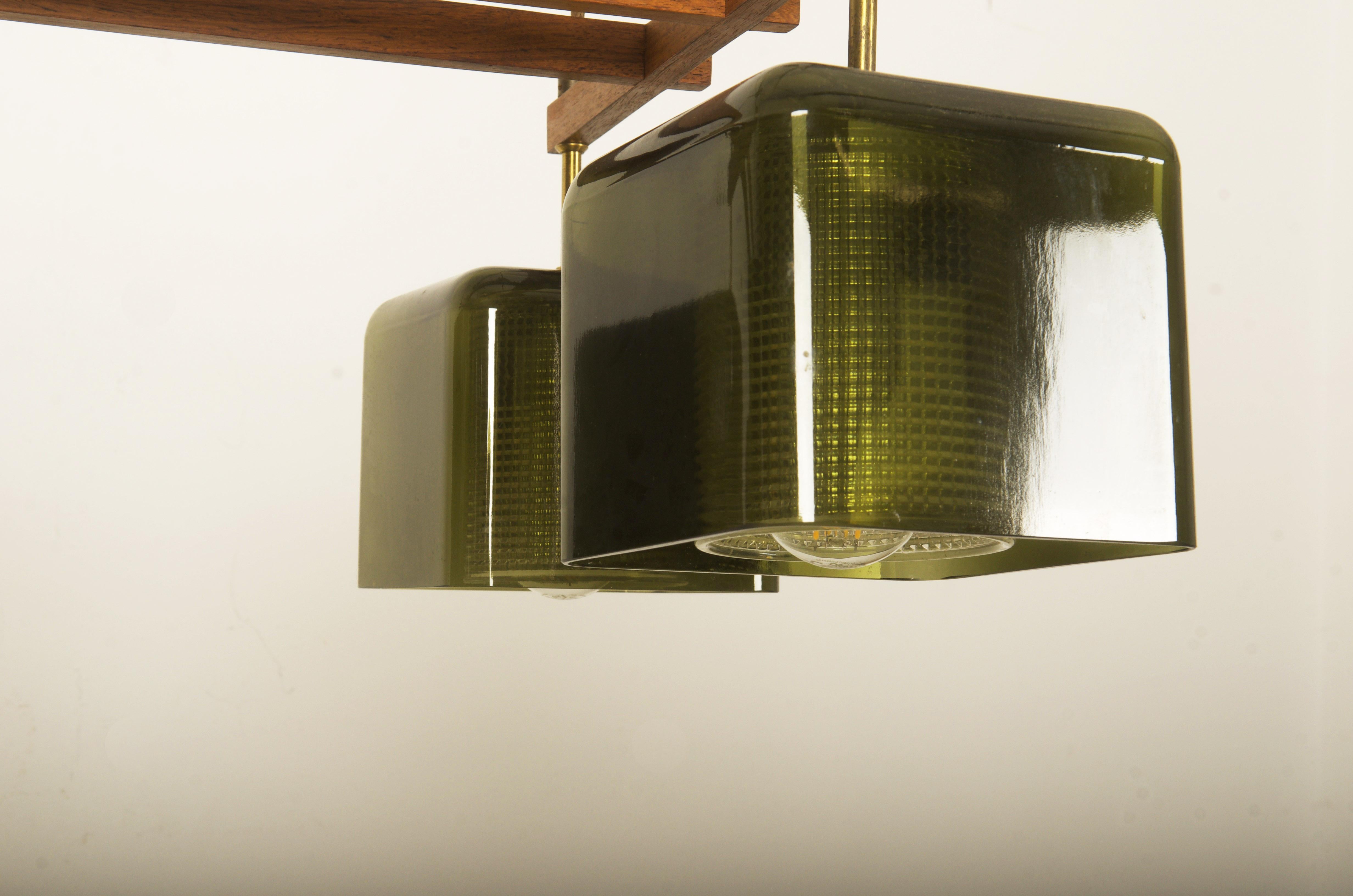 Pressato Lampadario a soffitto con Greene & Greene di Carl Fagerlund per Orrefors in vendita
