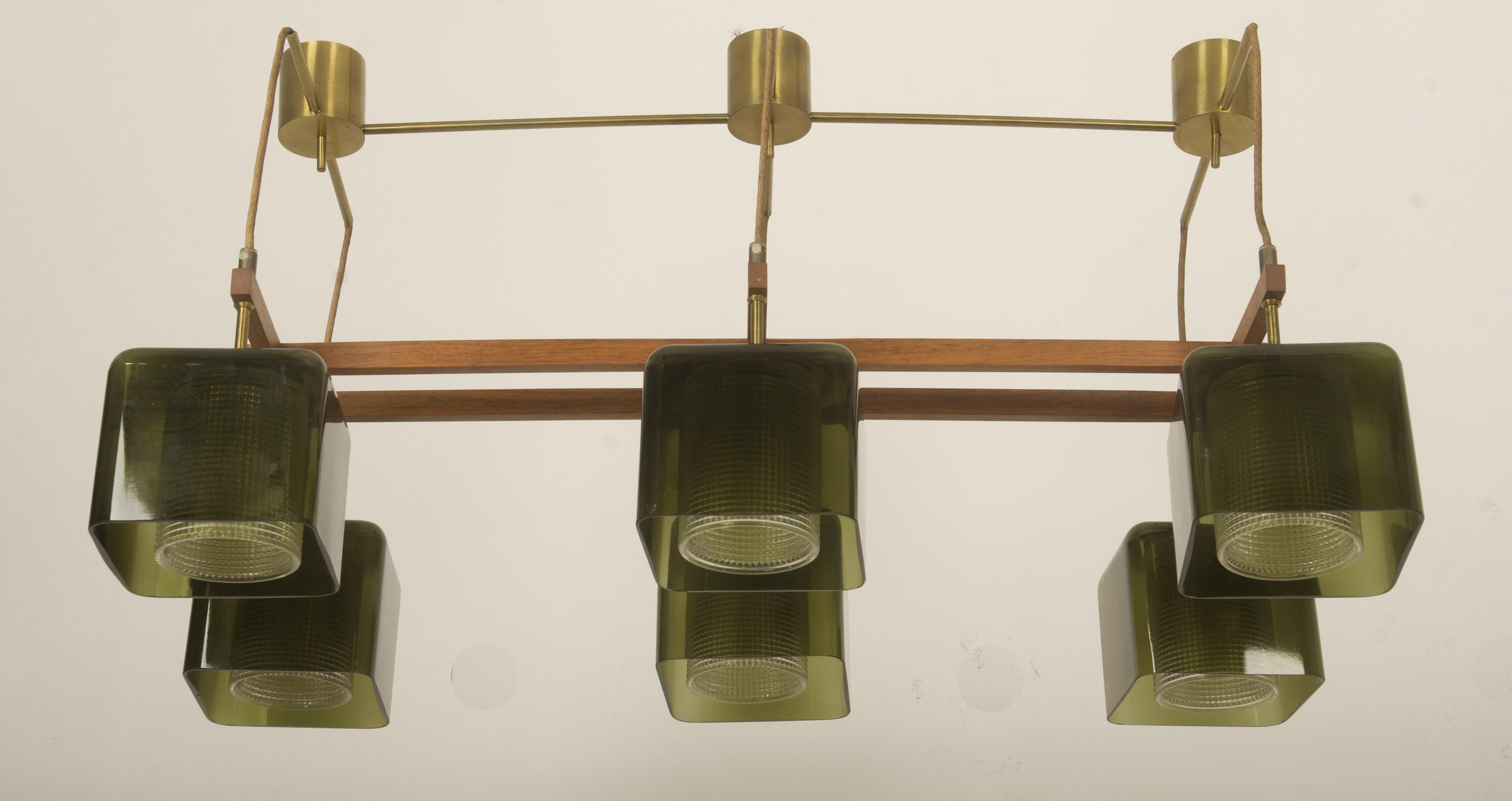 Ottone Lampadario a soffitto con Greene & Greene di Carl Fagerlund per Orrefors in vendita