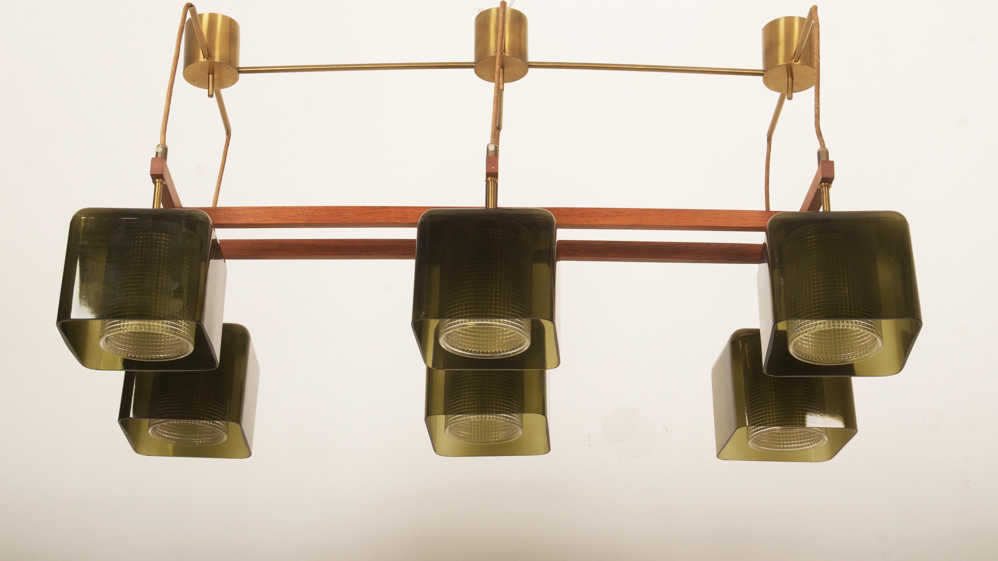 Lampadario a soffitto con Greene & Greene di Carl Fagerlund per Orrefors in vendita 1