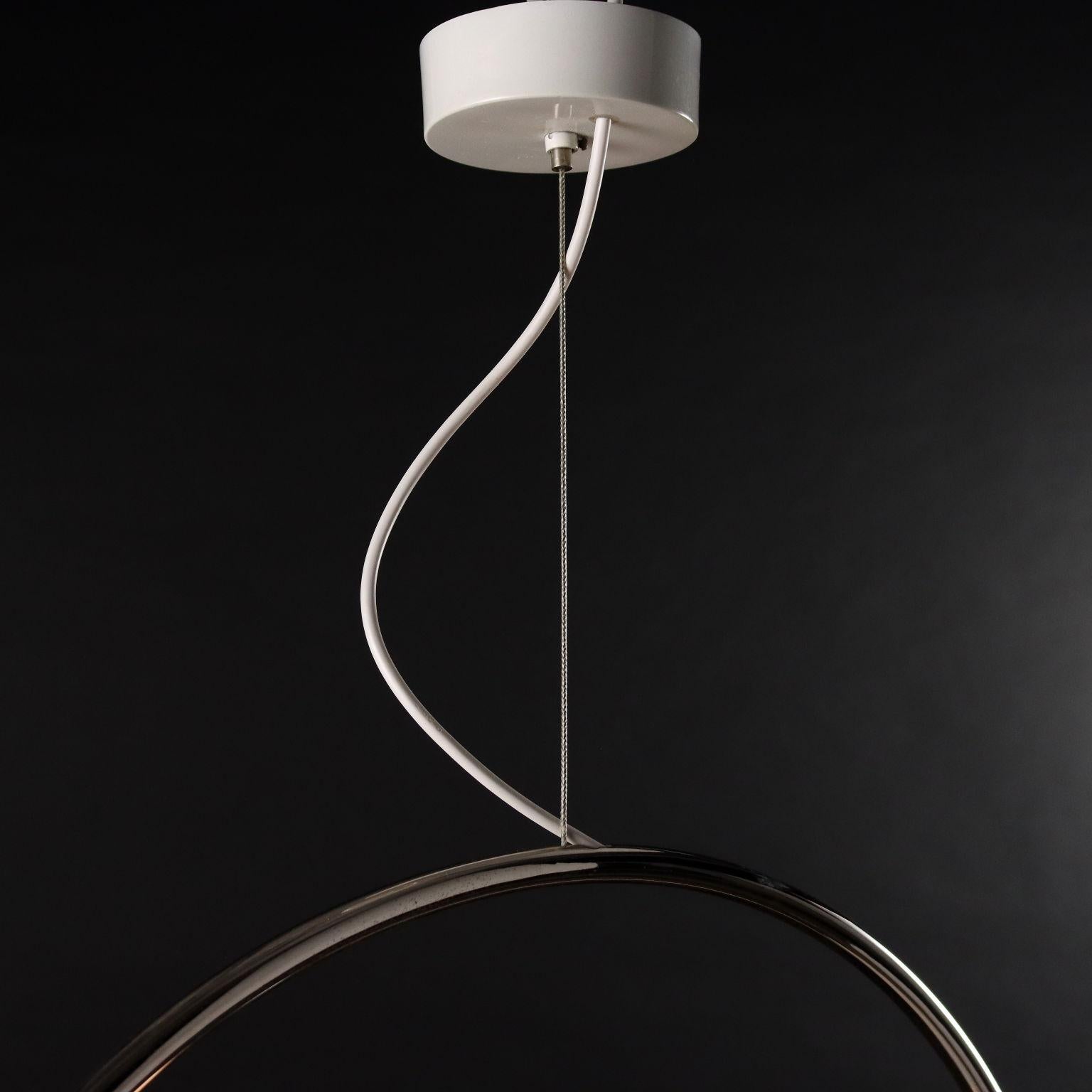 Ceiling Lamp Chromed Metal, Italy, 1960s-1970s 2