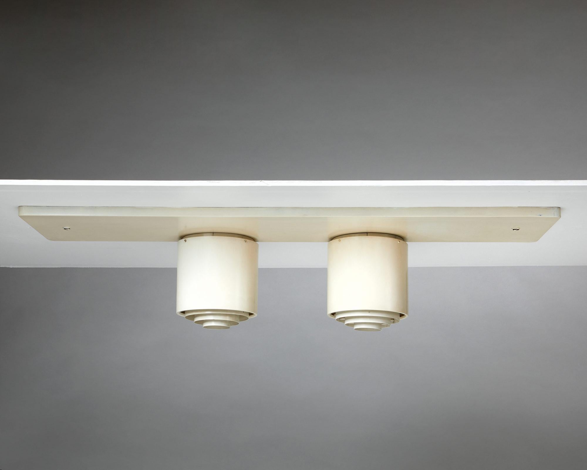 Scandinavian Modern Ceiling Lamp Designed by Alvar Aalto for Idman, Finland, 1950s