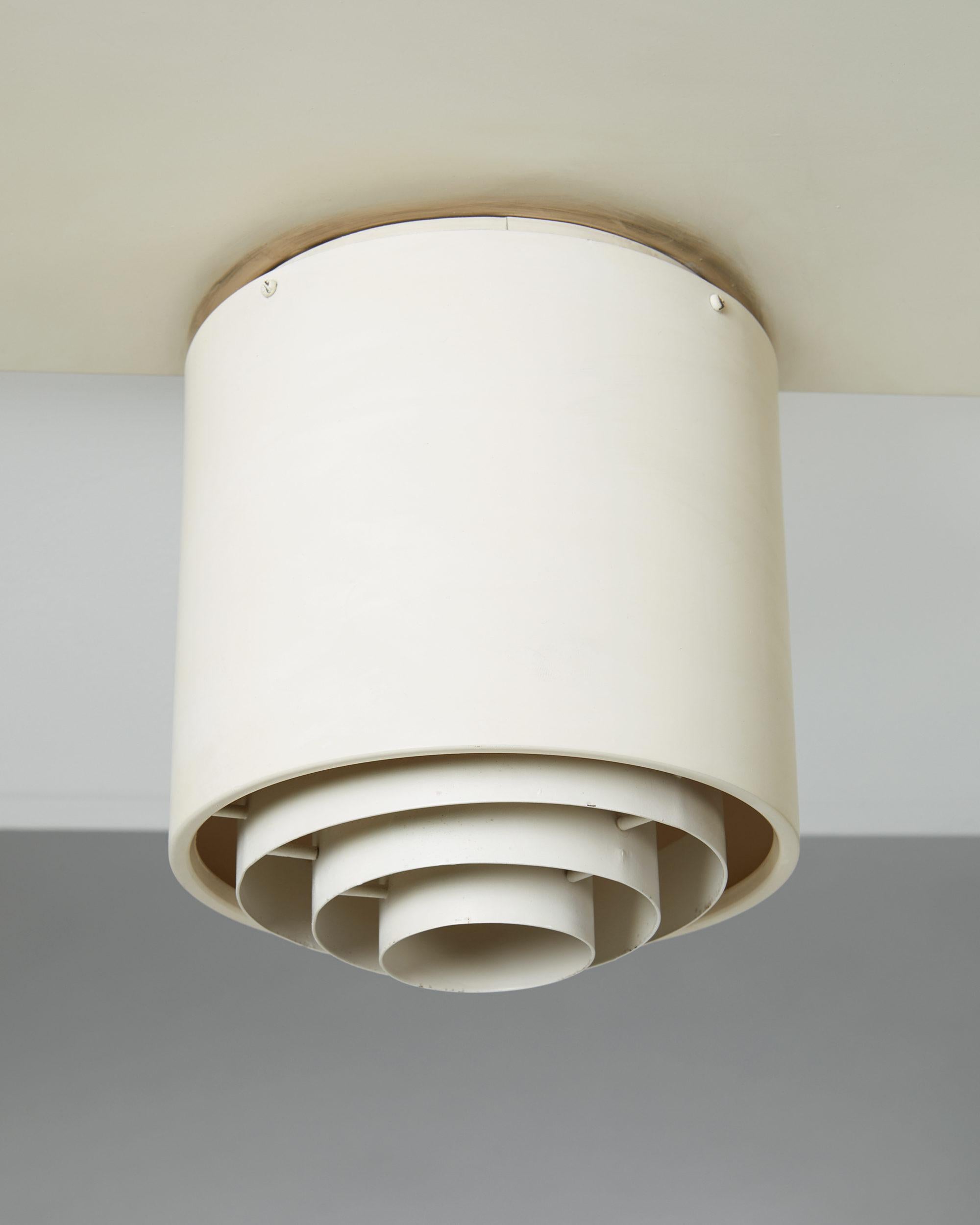 Scandinavian Modern Ceiling Lamp Designed by Alvar Aalto for Idman, Finland, 1950s For Sale