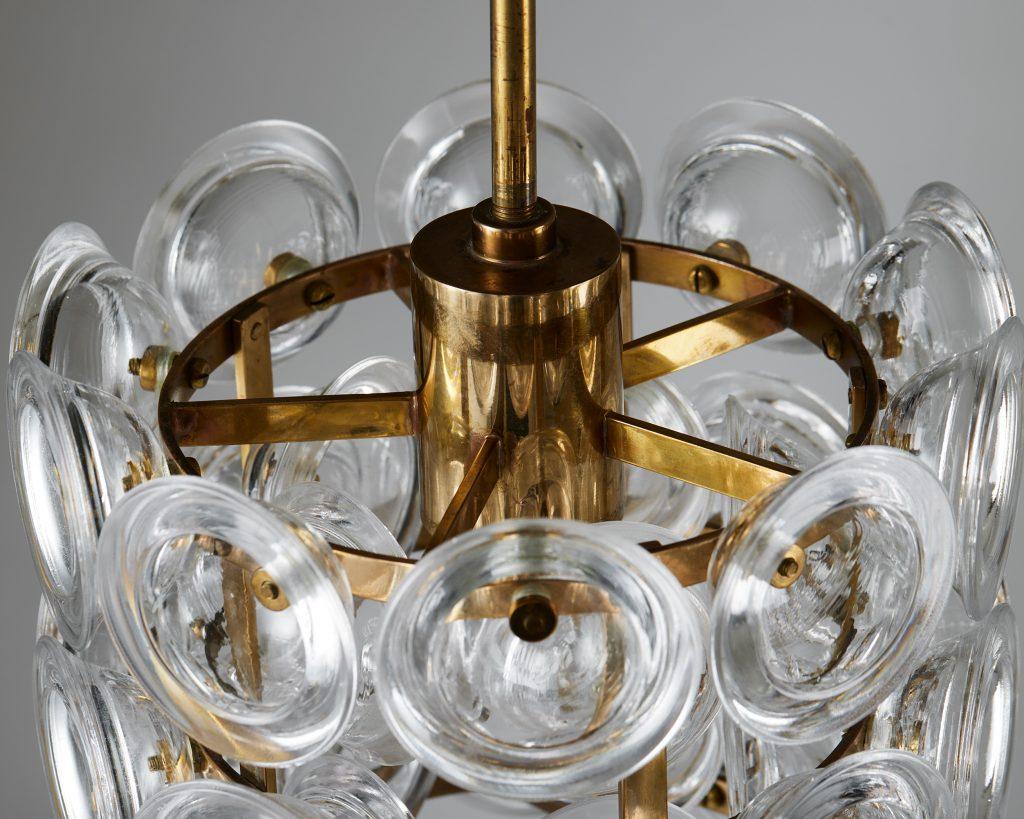 Ceiling Lamp Designed by Carl Fagerlund for Orrefors, Sweden, 1960s In Good Condition In Stockholm, SE