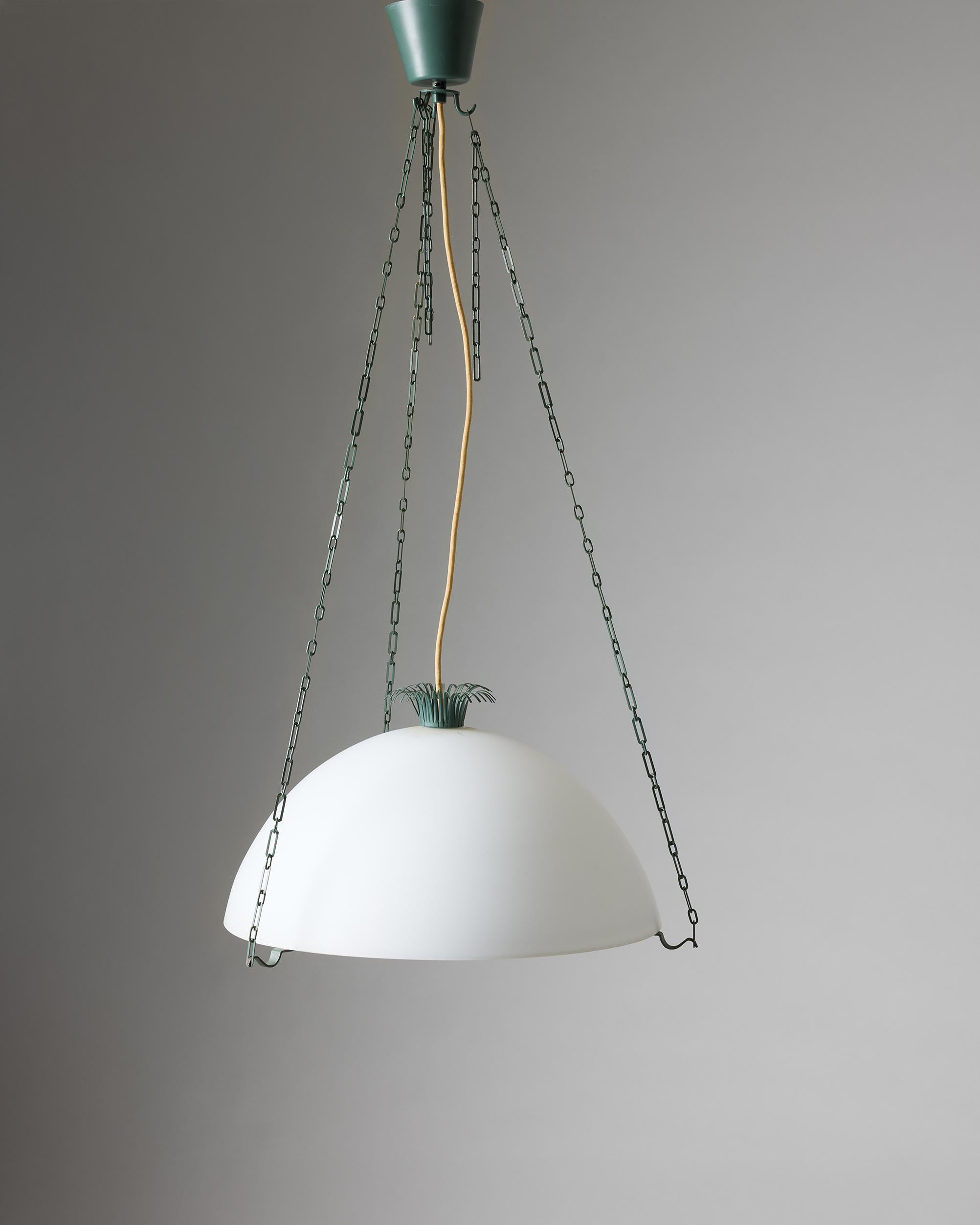 Scandinavian Modern Ceiling Lamp Designed by Gunnar Asplund, Sweden, 1950s For Sale