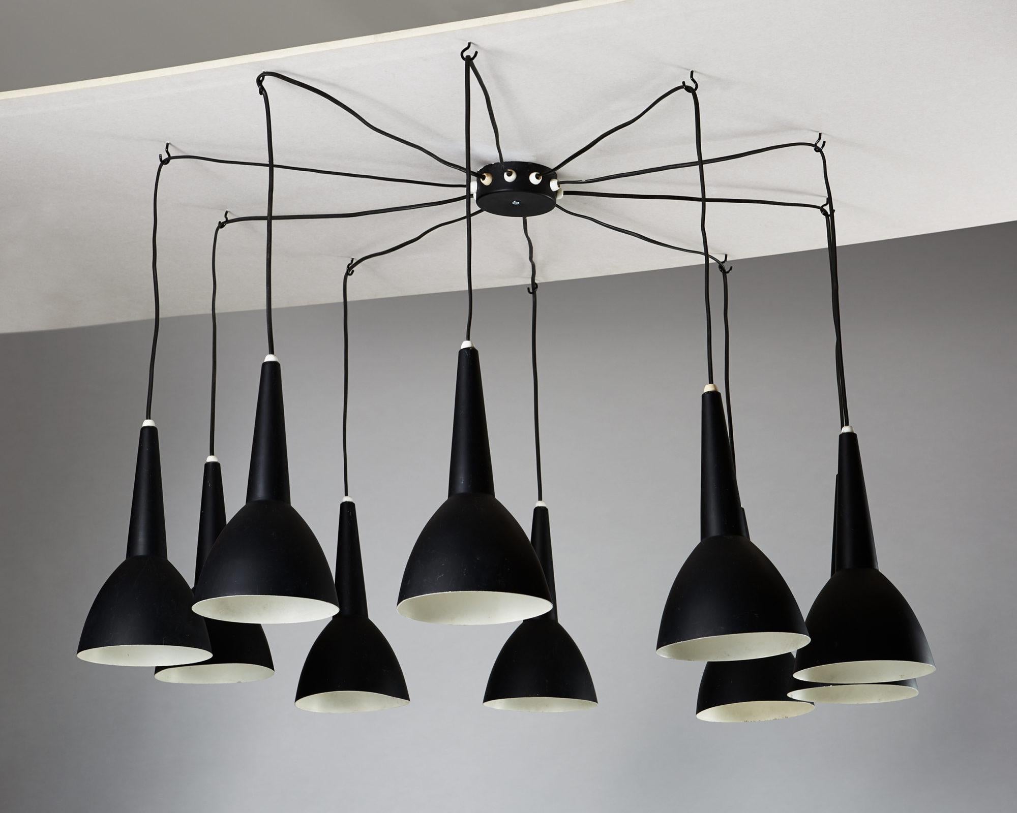 Scandinavian Modern Ceiling Lamp Designed by Hans-Agne Jakobsson, Sweden, 1950s
