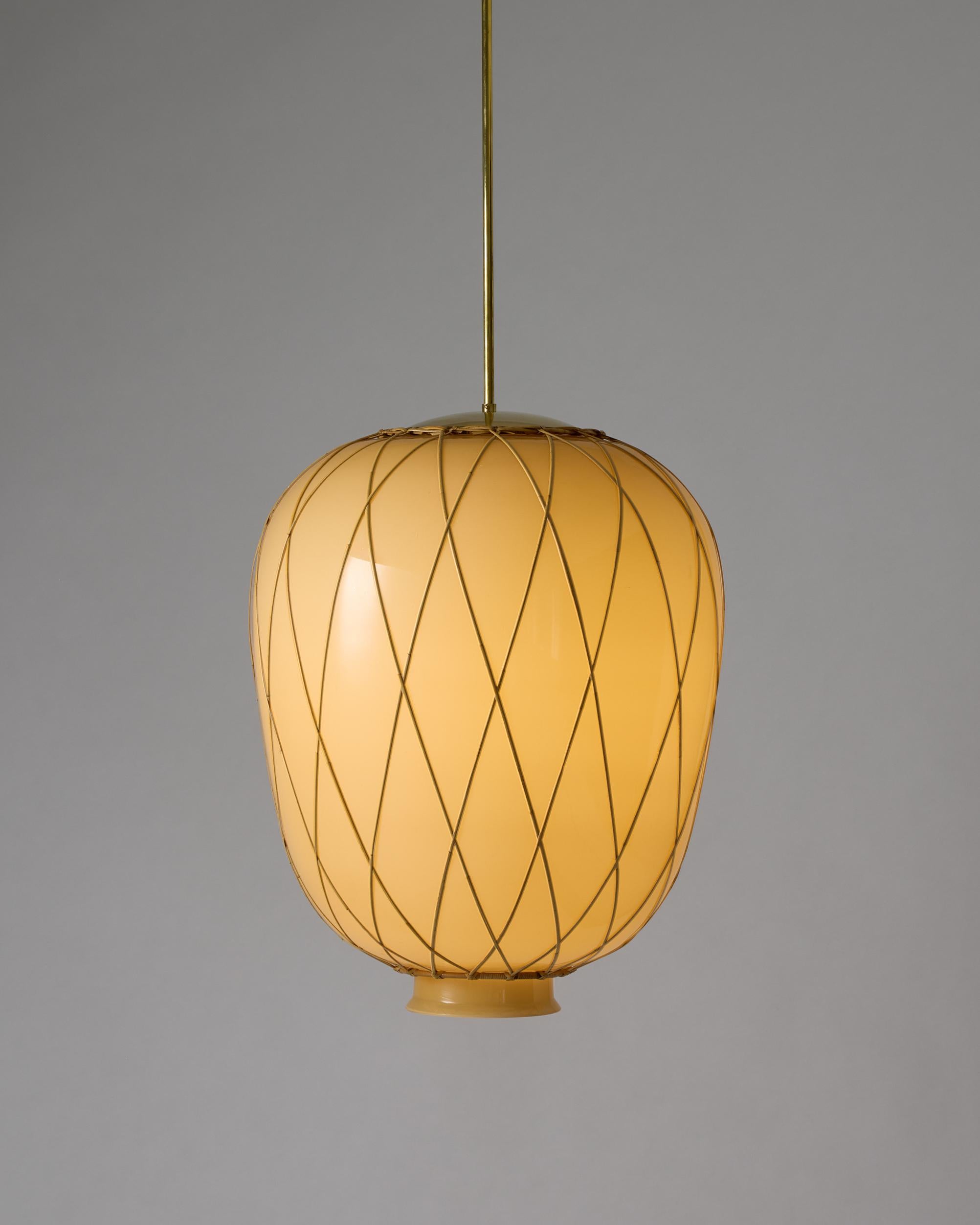 Swedish Ceiling lamp designed by Harald Notini for Böhlmarks Sweden, 1940s