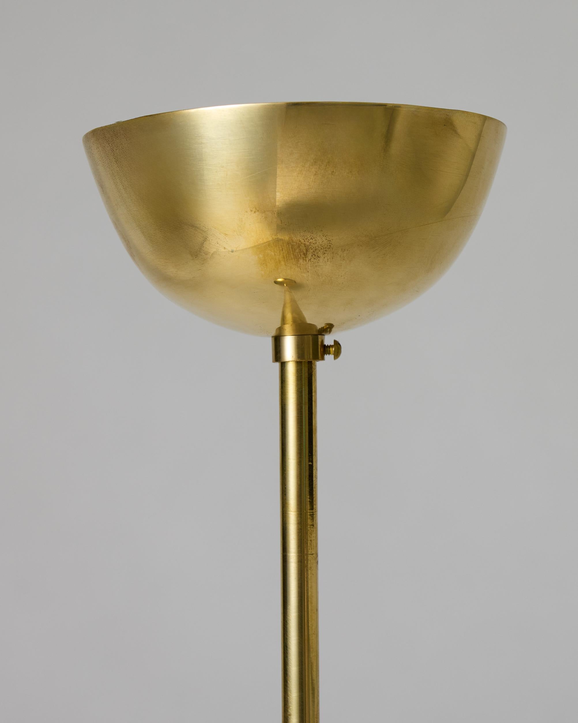 Brass Ceiling lamp designed by Harald Notini for Böhlmarks Sweden, 1940s