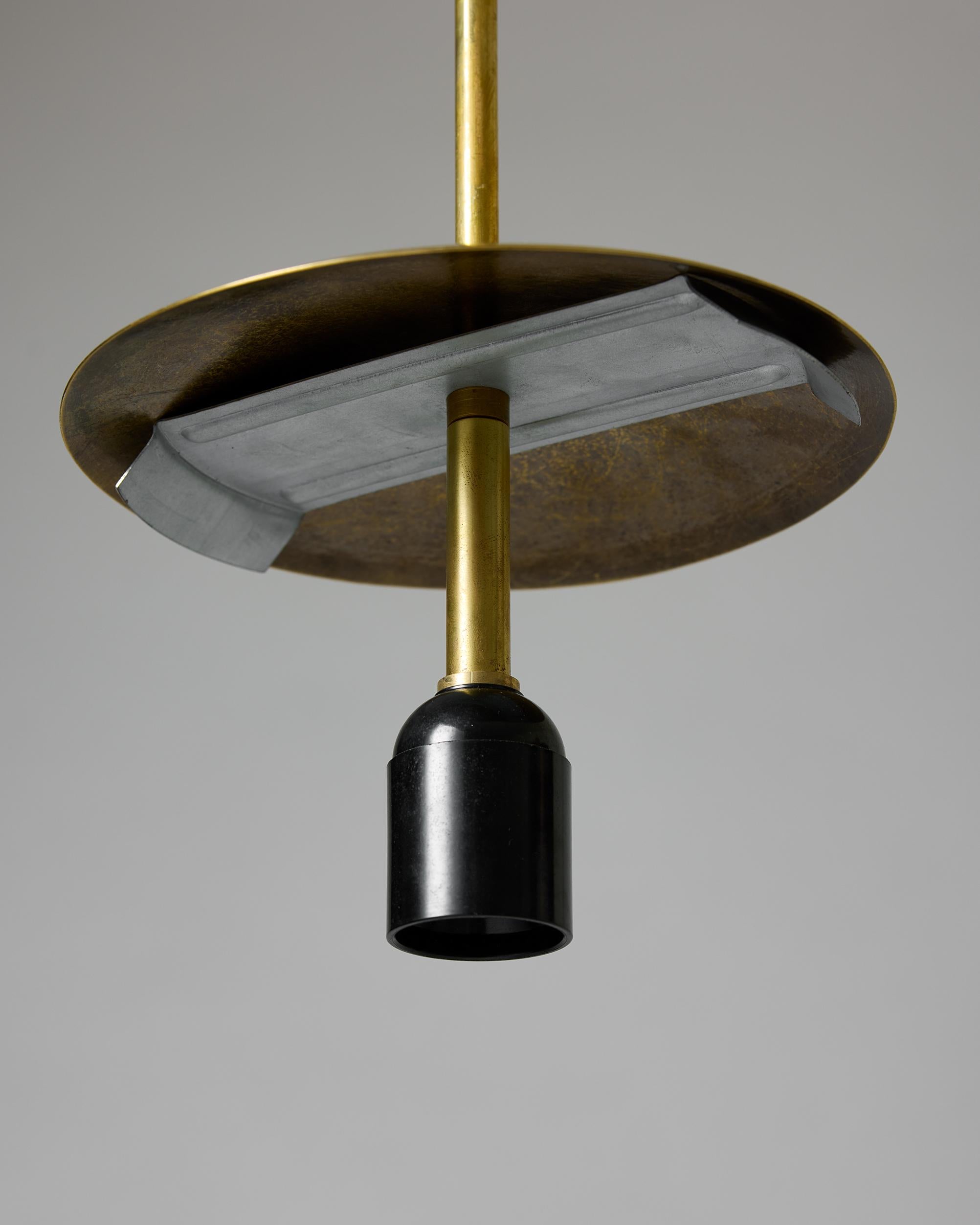 Ceiling lamp designed by Harald Notini for Böhlmarks Sweden, 1940s 1
