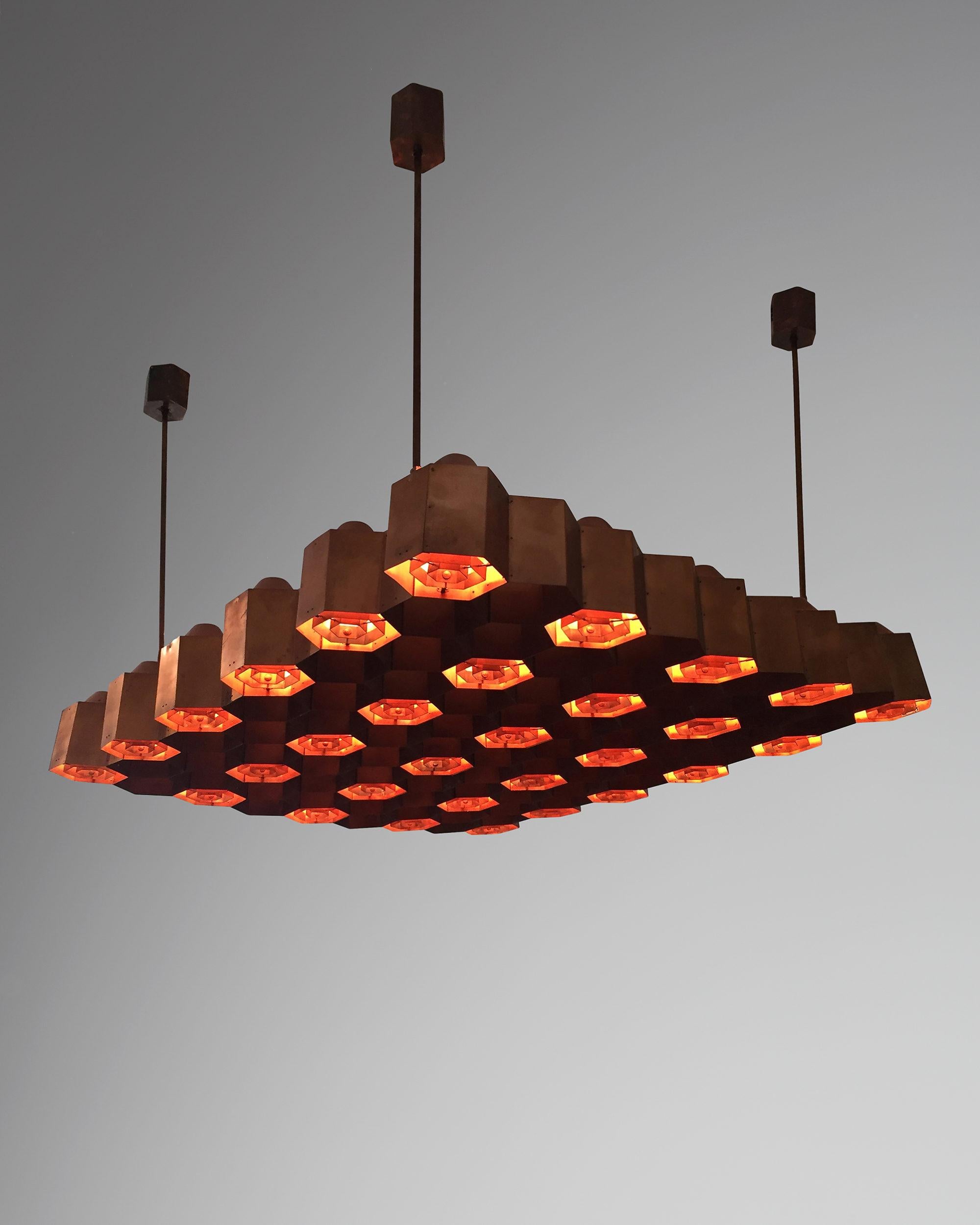 Finnish Ceiling Lamp Designed by Ilmari Tapiovaara, Finland, 1955 For Sale