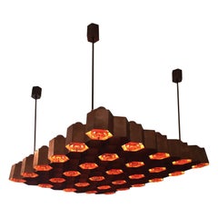 Deckenleuchte Entworfen von Ilmari Tapiovaara:: Finnland:: 1955