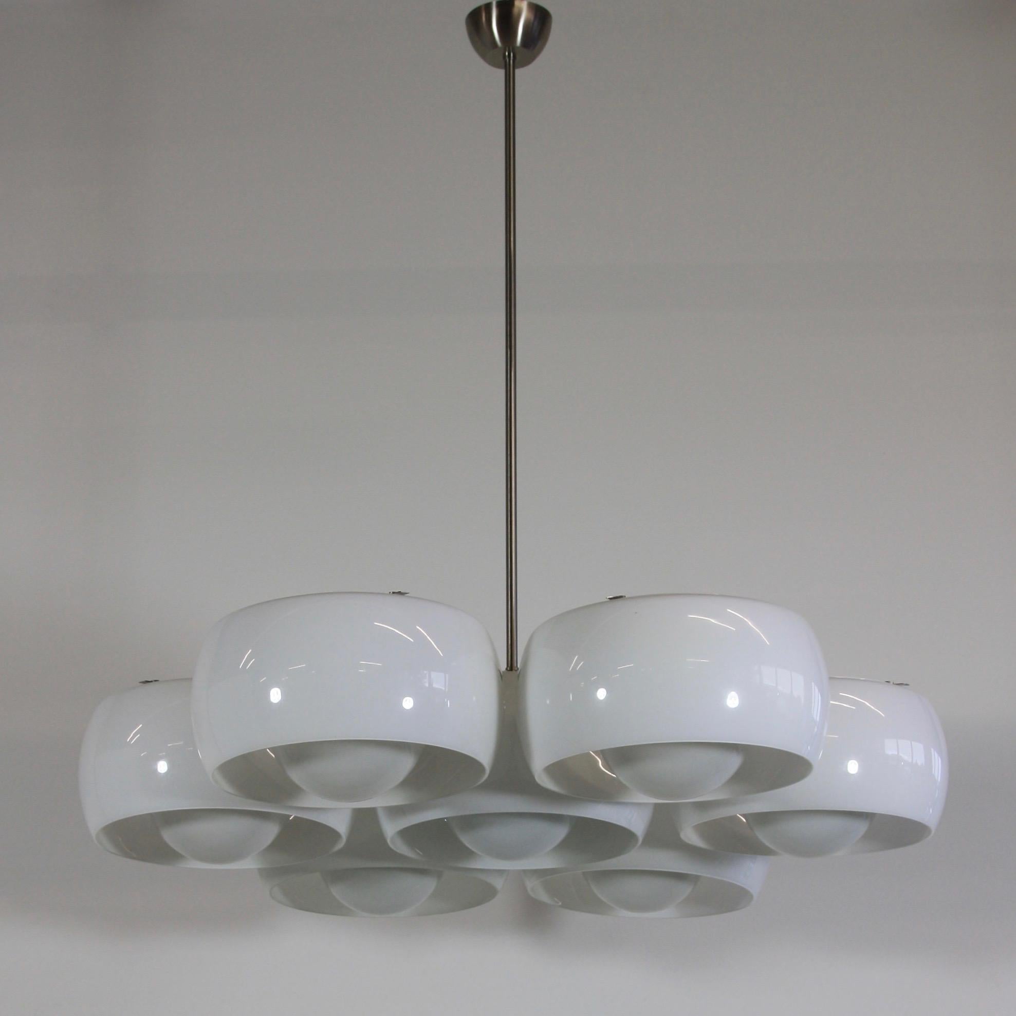 Metal Ceiling Lamp Eptaclinio Designed by Vico Magistretti for Artemide, 1961