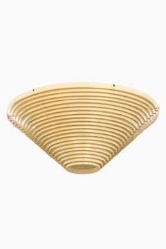 Lámpara de techo / empotrable de metal lacado en blanco de Alvar Aalto, años 50